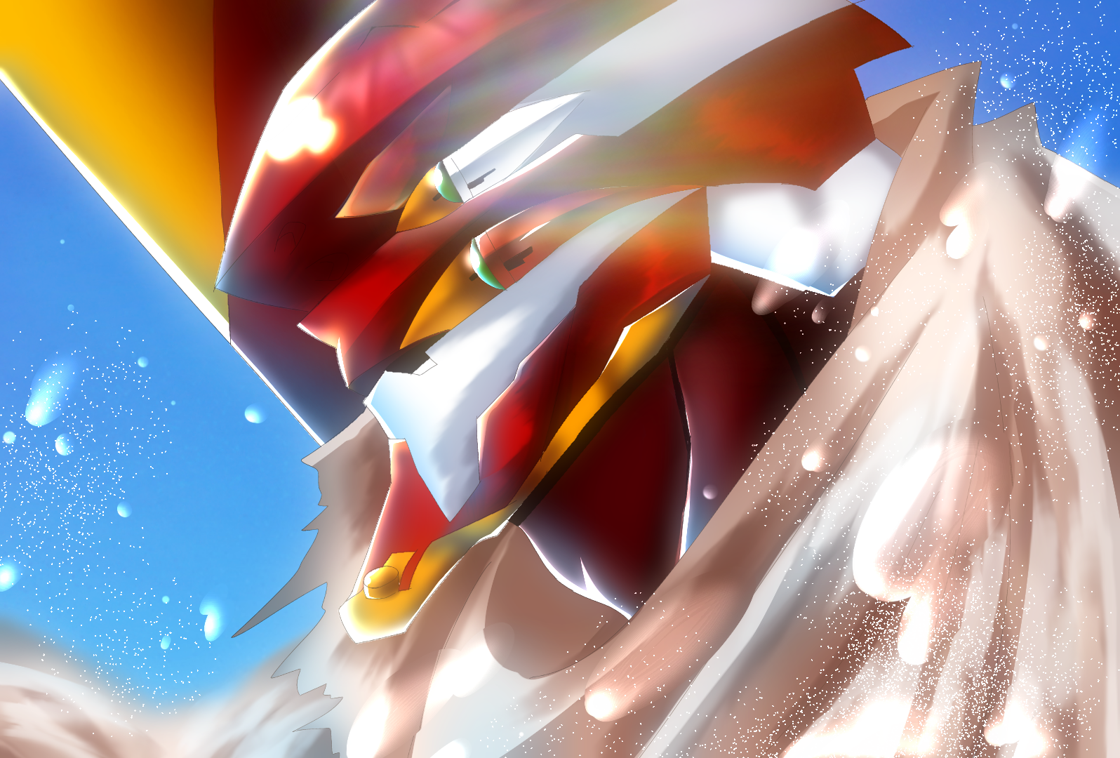 Anime Mechs Super Robot Taisen EVA Unit 02 Neon Genesis Evangelion Artwork Digital Art Fan Art 1596x1080