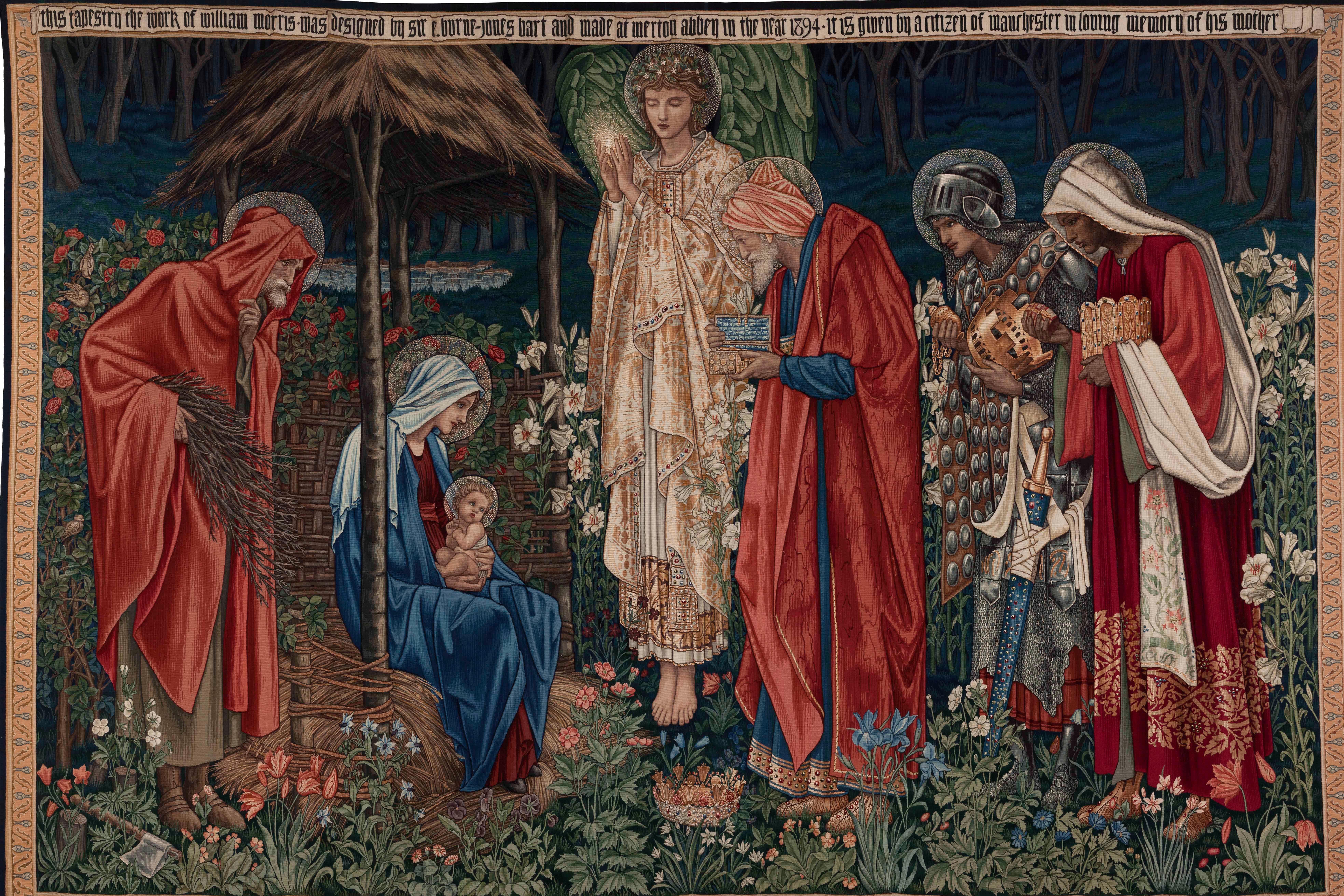 Jesus Christ Virgin Mary Christmas Religious Christianity Tapestry 7870x5247