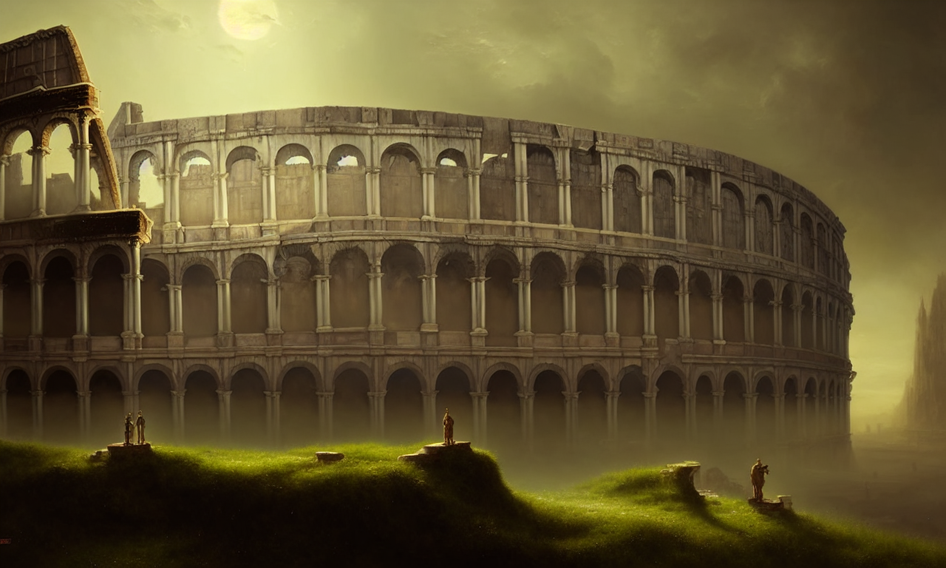 Landscape Ai Art Colosseum Building 3200x1920
