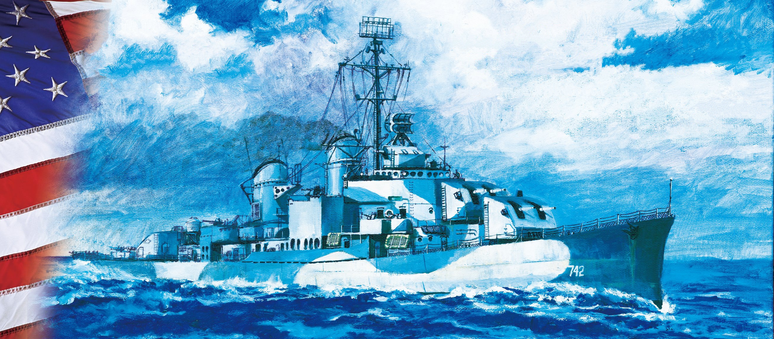 Warship Flag Sea Sky Army Military 2620x1150