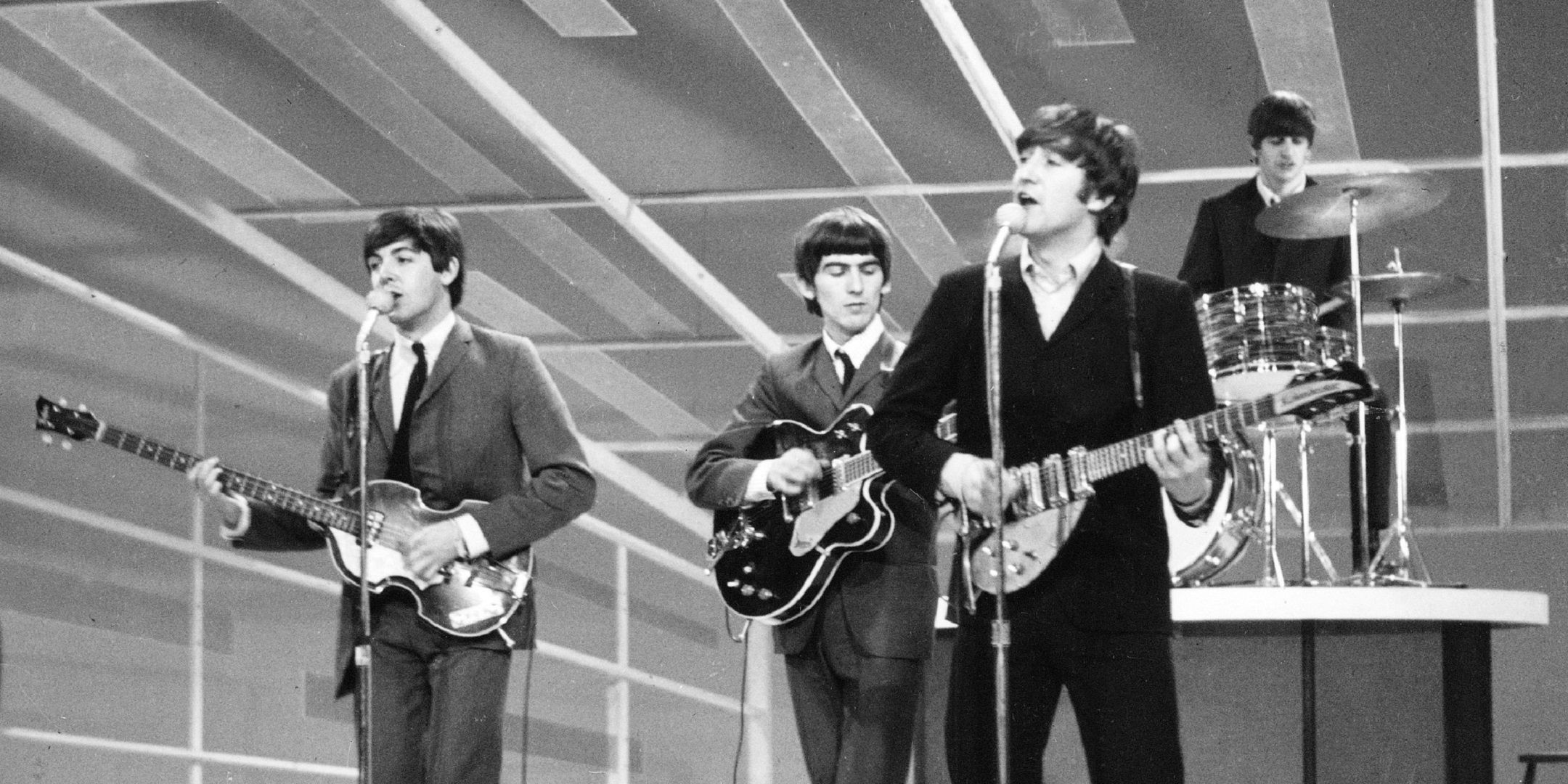 The Beatles John Lennon Paul McCartney George Harrison Ringo Starr Men Band 2160x1080