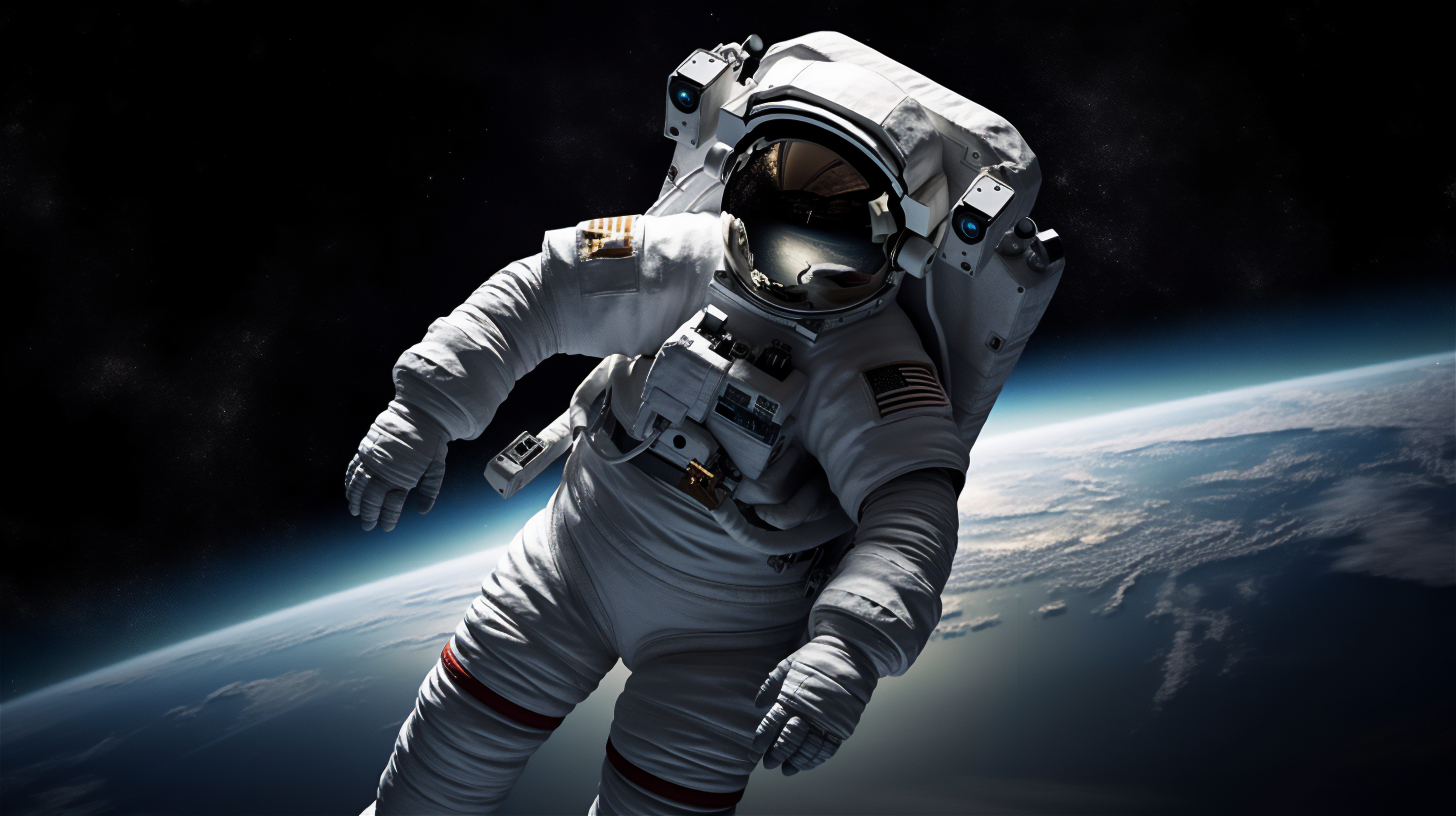 Ai Art Space Astronaut Earth Spacesuit 2912x1632