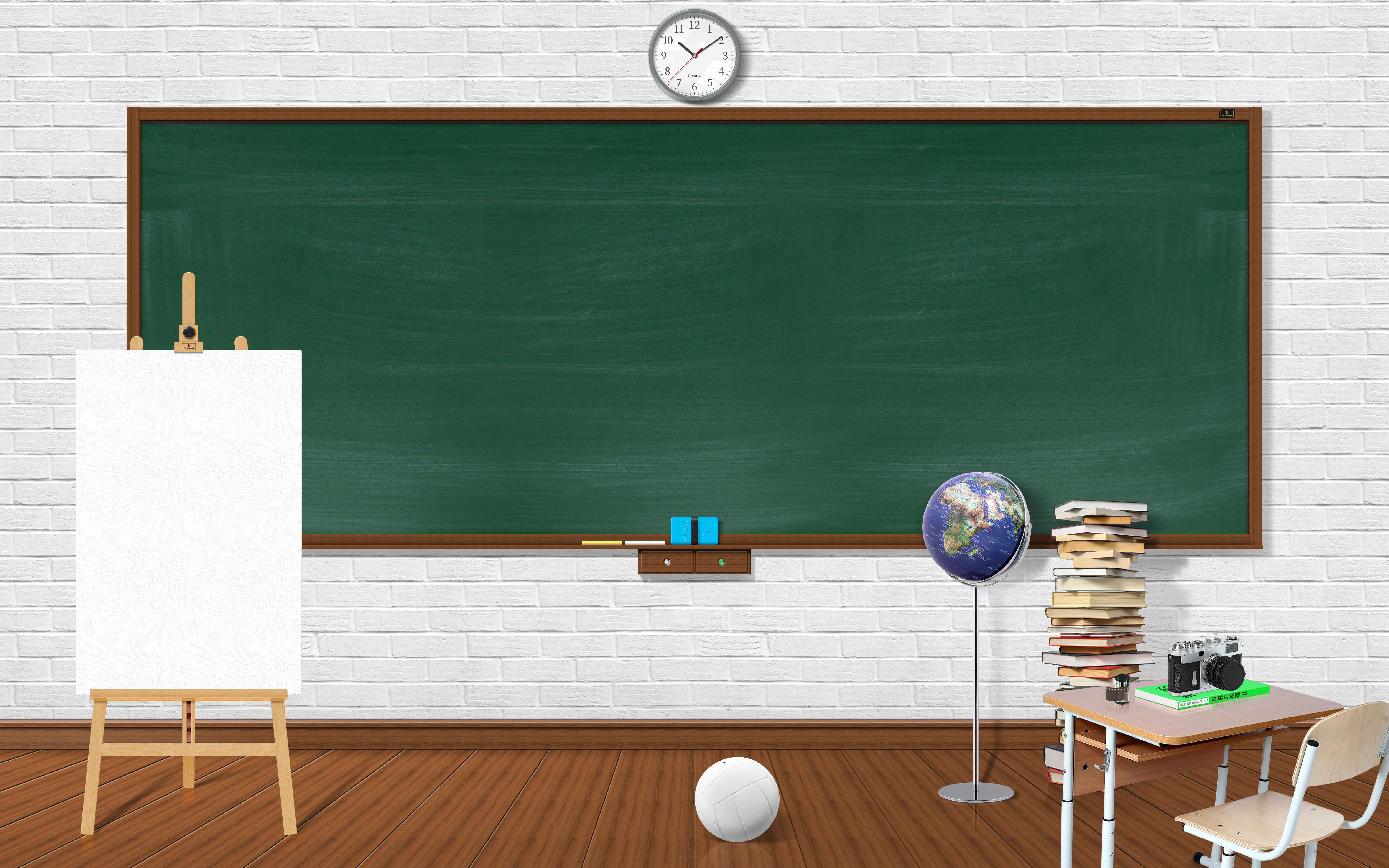 Classroom Chalkboard Books 6400x4000