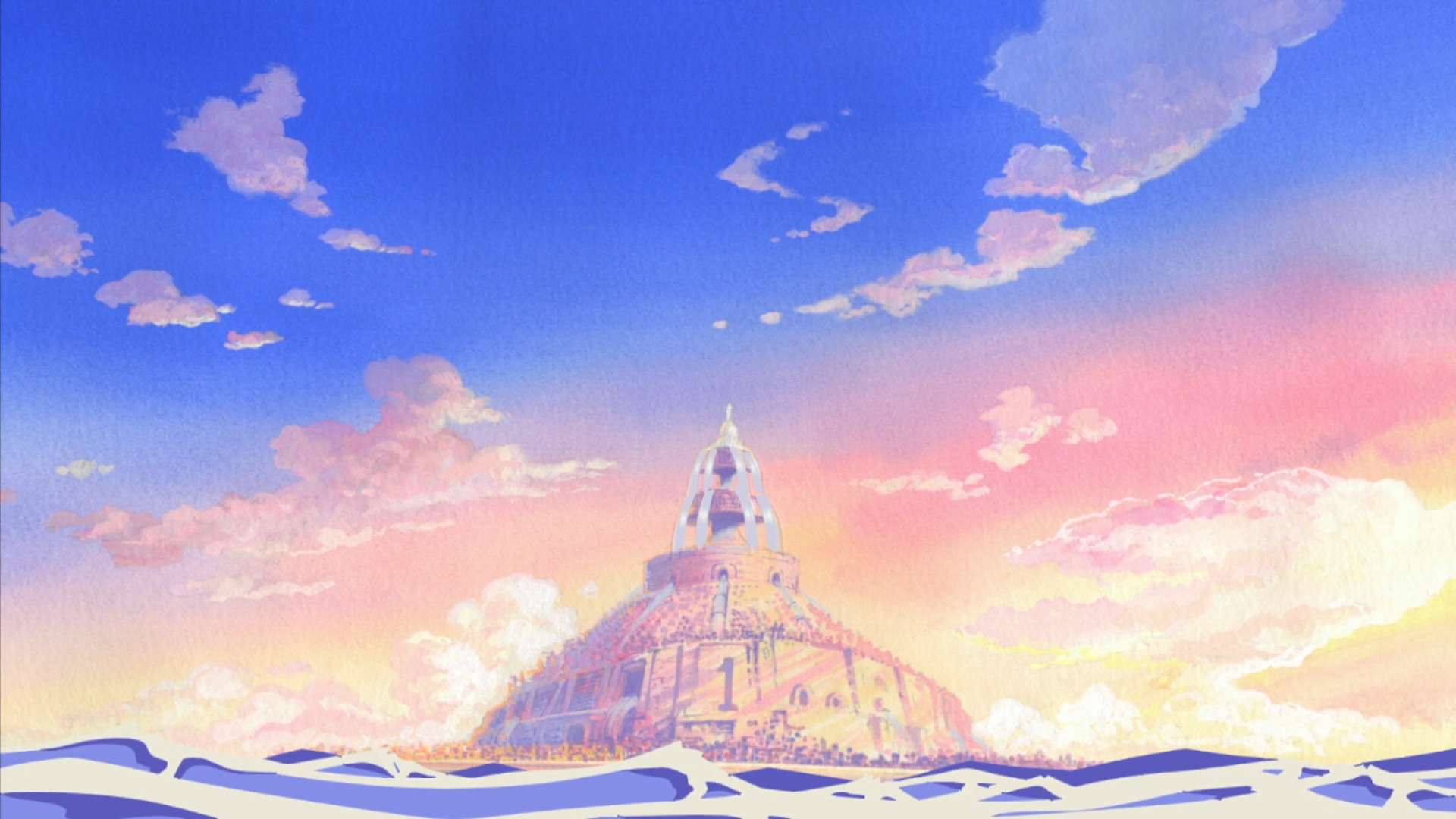 One Piece Anime Sea Water Clouds Sky 1920x1080