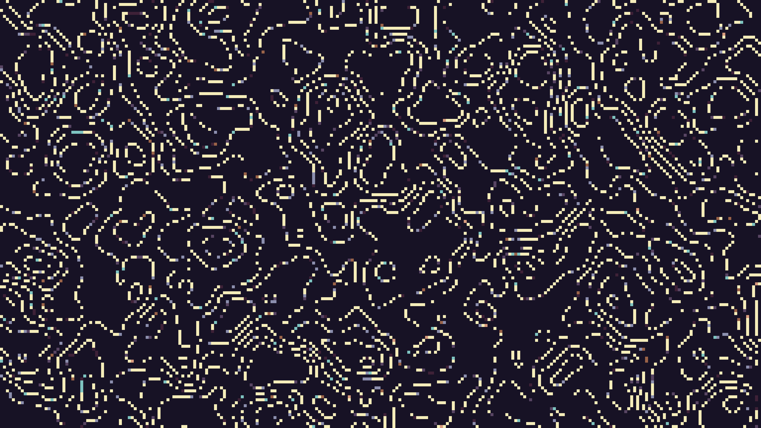 Pixel Art Pixelated Topography Blue Minimalism Abstract Simple Background Digital Art 2560x1440