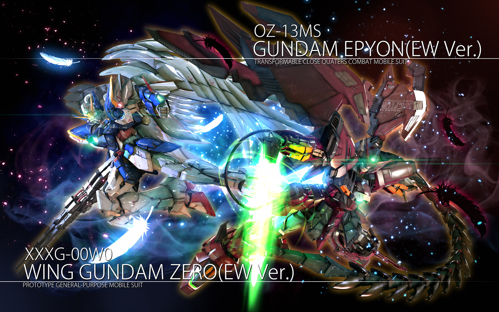 Anime Mechs Gundam Super Robot Taisen Mobile Suit Gundam Wing Gundam Epyon Artwork Digital Art Fan A 1920x1200