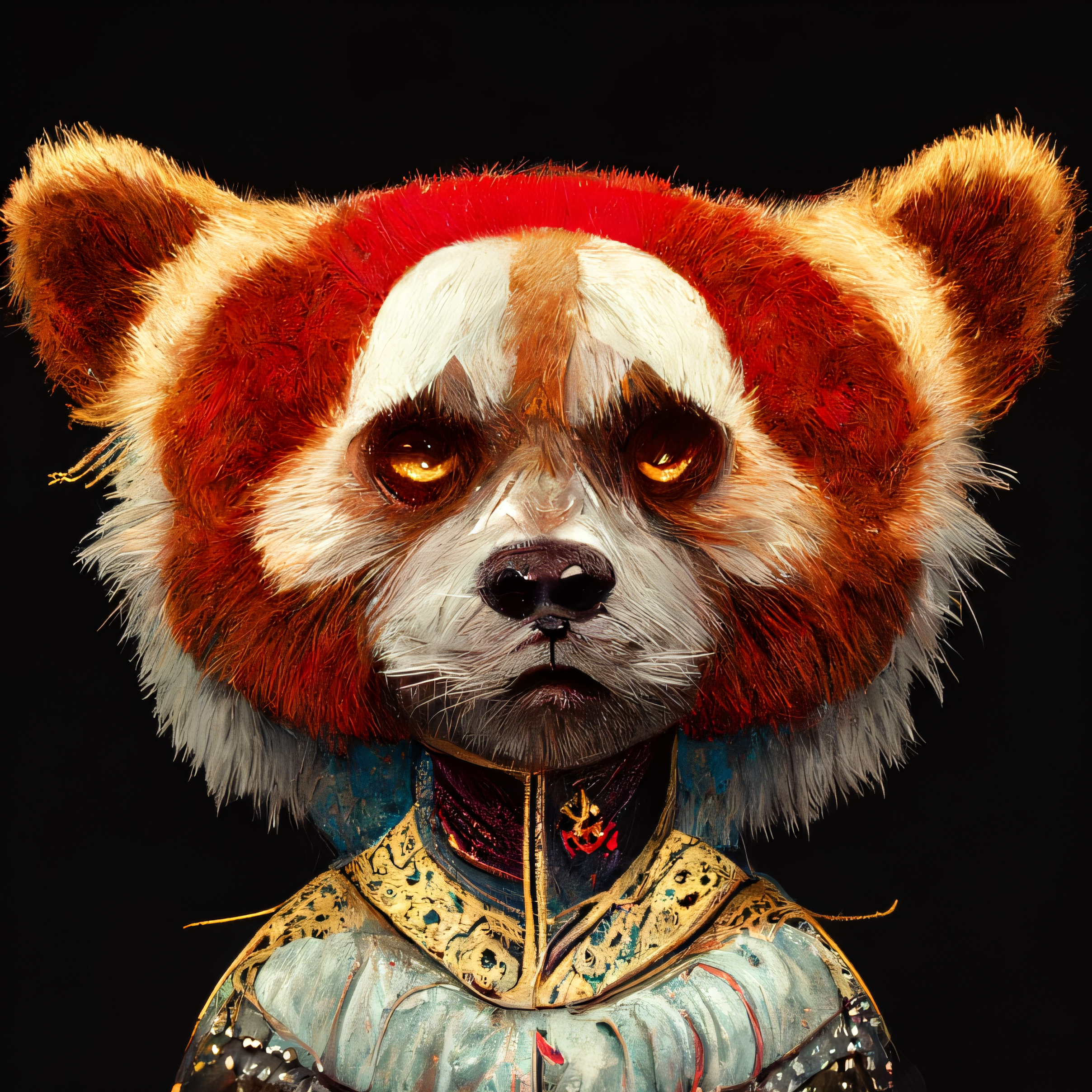 Red Panda King SNK Game CG Video Game Characters Unreal Engine 5 Digital Art Priest Angry CGi 2416x2416