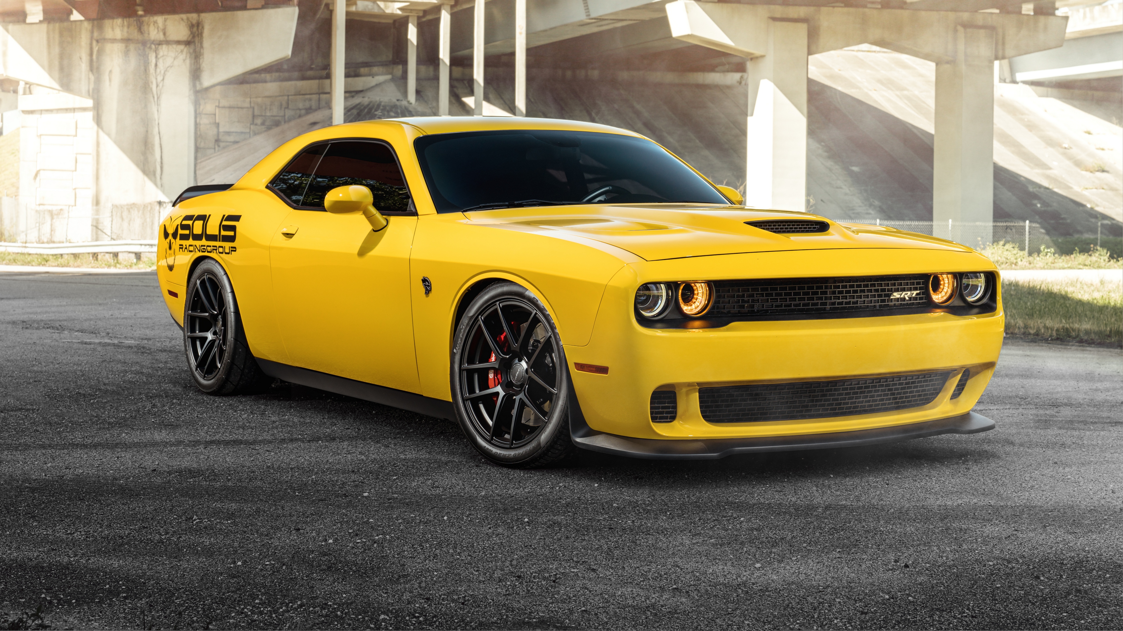 Dodge Challenger Dodge Vehicle Muscle Cars Car Yellow Cars 3840x2160