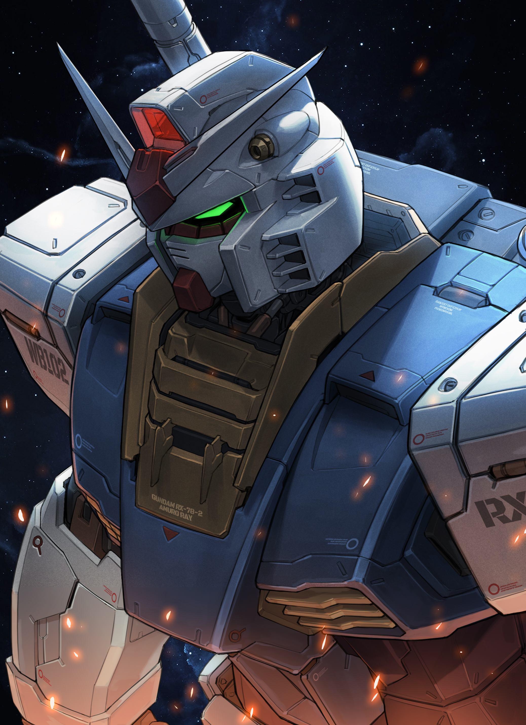 Anime Mechs Gundam Super Robot Taisen Artwork Digital Art Fan Art RX 78 Gundam Mobile Suit Gundam 2076x2862
