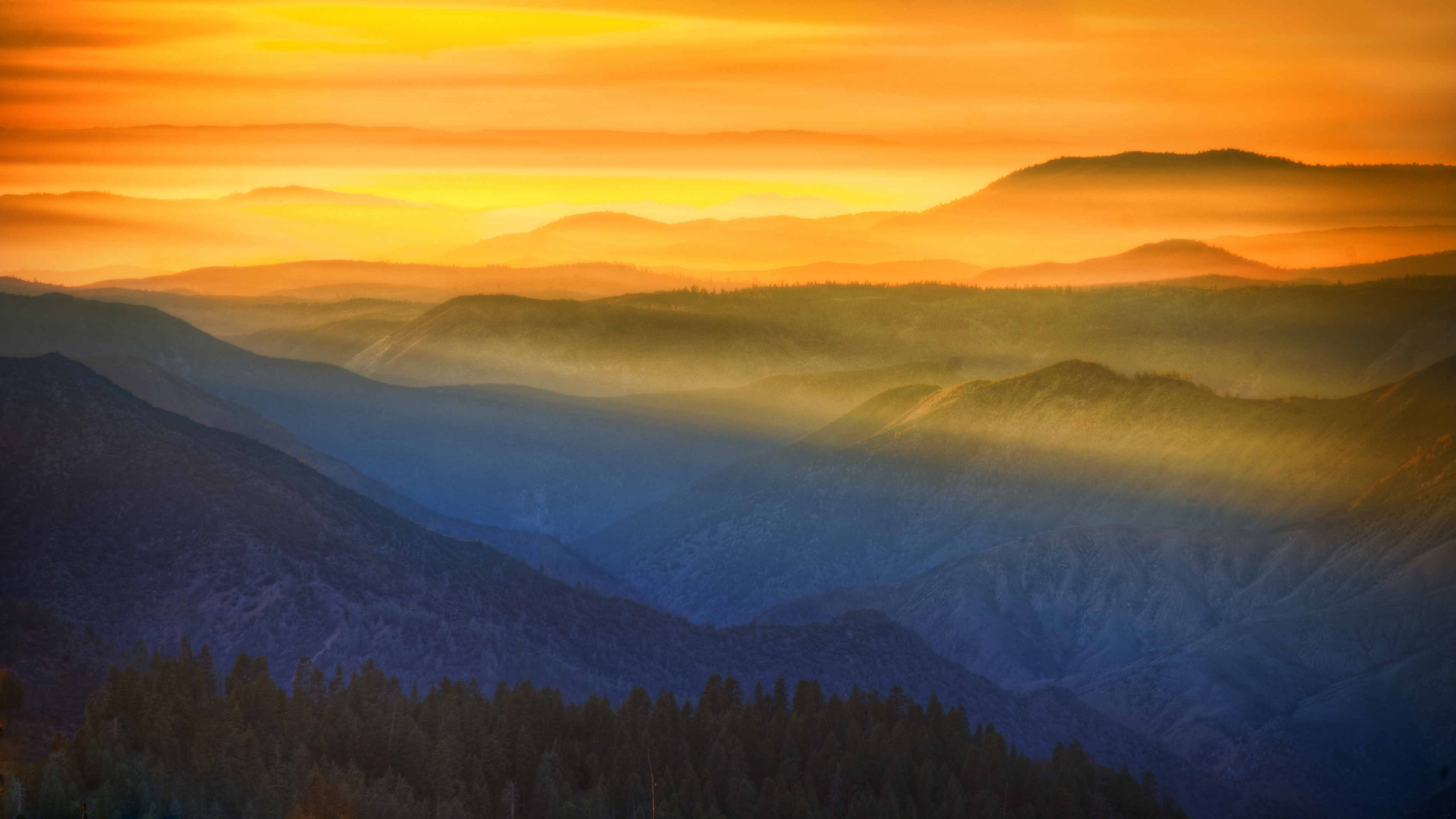 Trey Ratcliff 4K Photography California Sunset Glow Nature Valley Of Yosemite 3840x2160