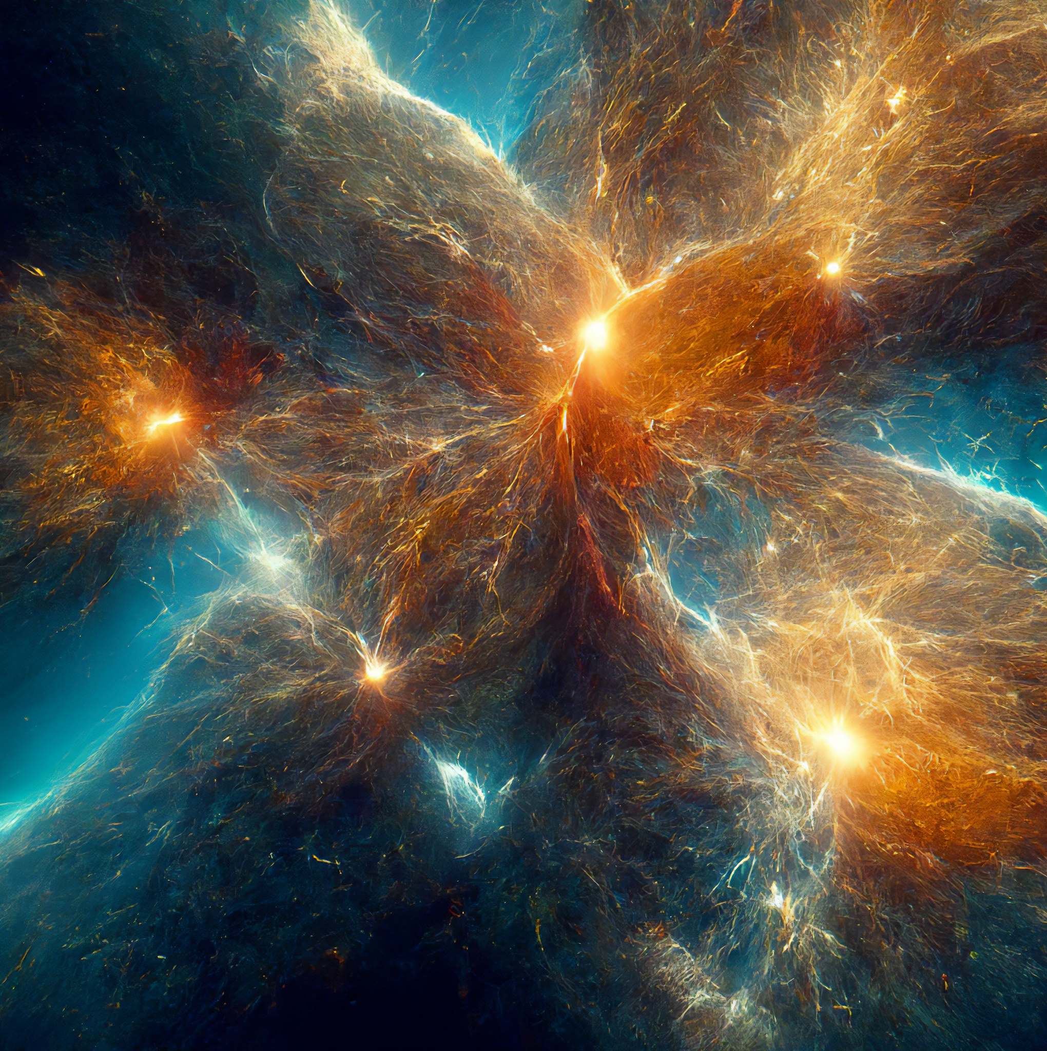 Ai Art Universe Nebula Energy Field Abstract Galaxy Space 2040x2048