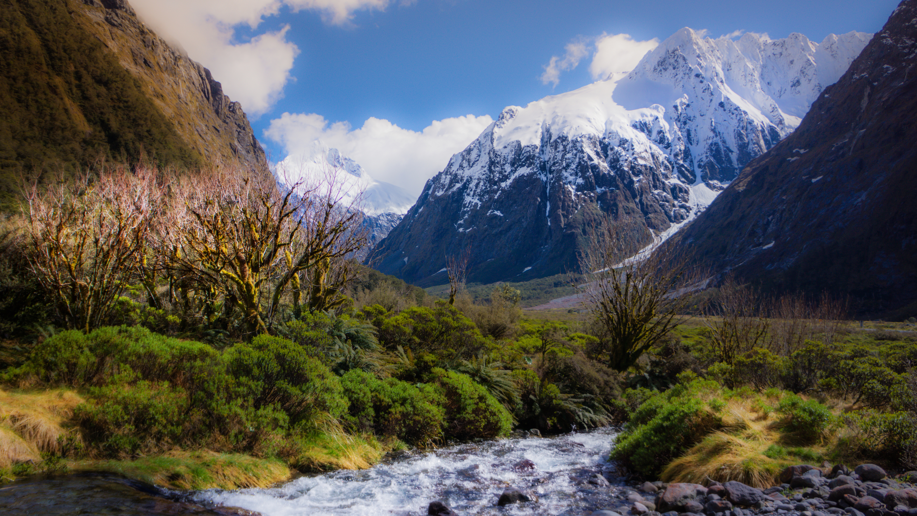 Trey Ratcliff Photography Landscape New Zealand Nature Mountains Snow Water Sky 3840x2160