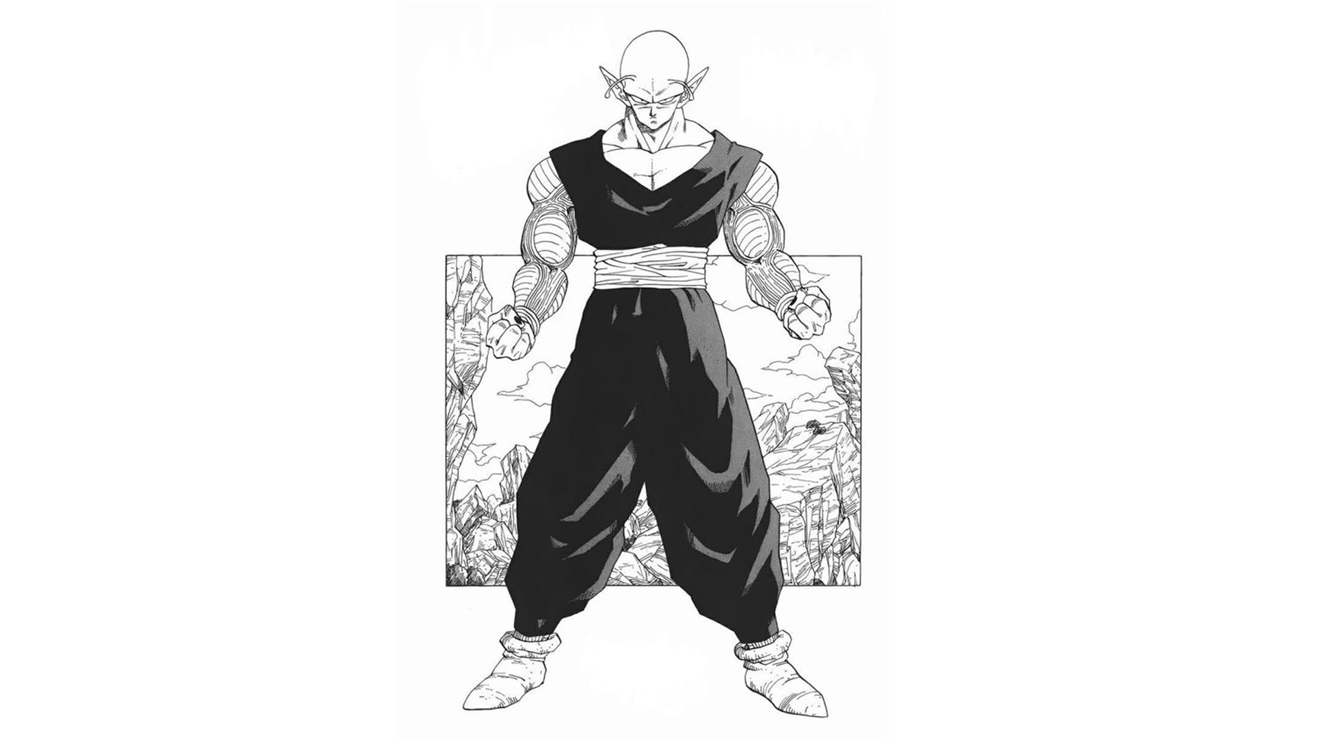 Dragon Ball Dragon Ball Z Piccolo Manga Namek White Background Simple Background Minimalism Anime Bo 1920x1080