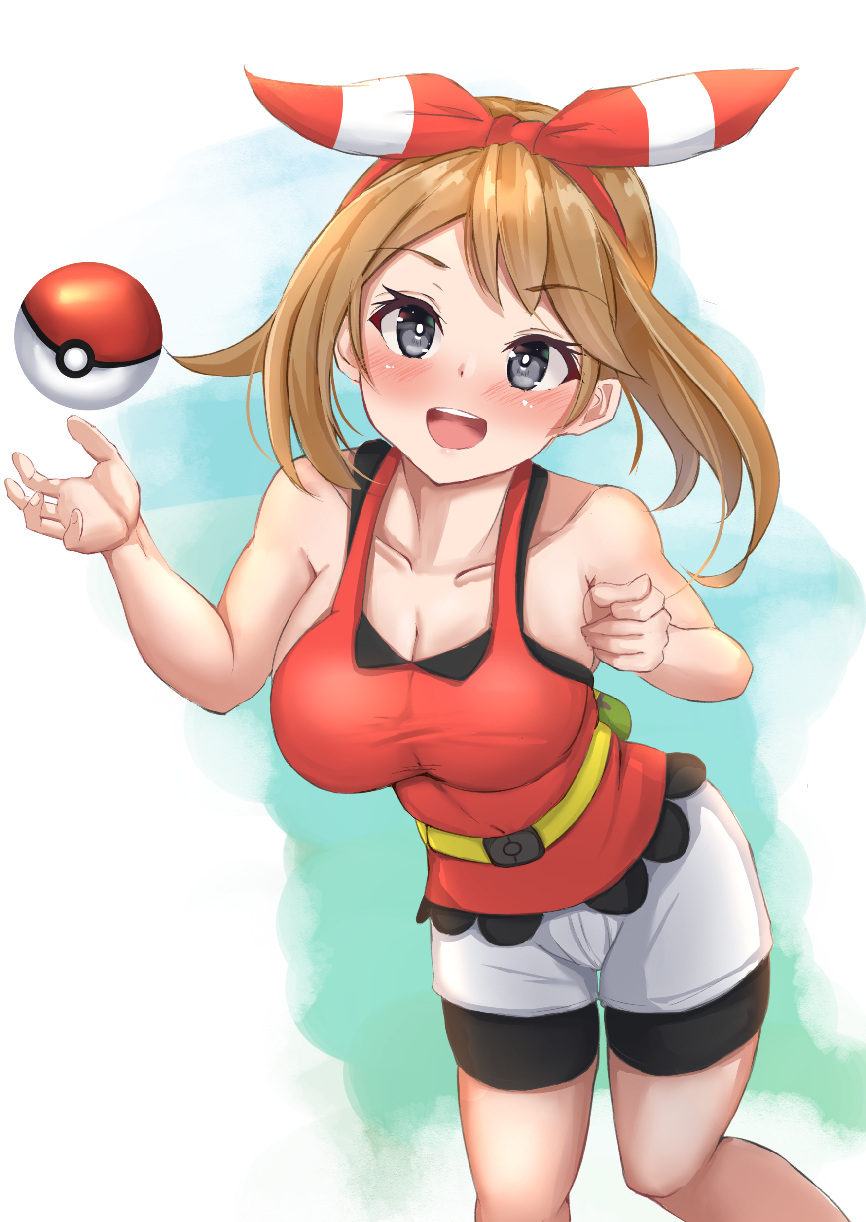 Anime Anime Girls Pokemon May Pokemon Twintails Brunette Solo Artwork Digital Art Fan Art Poke Ball 1756x2479