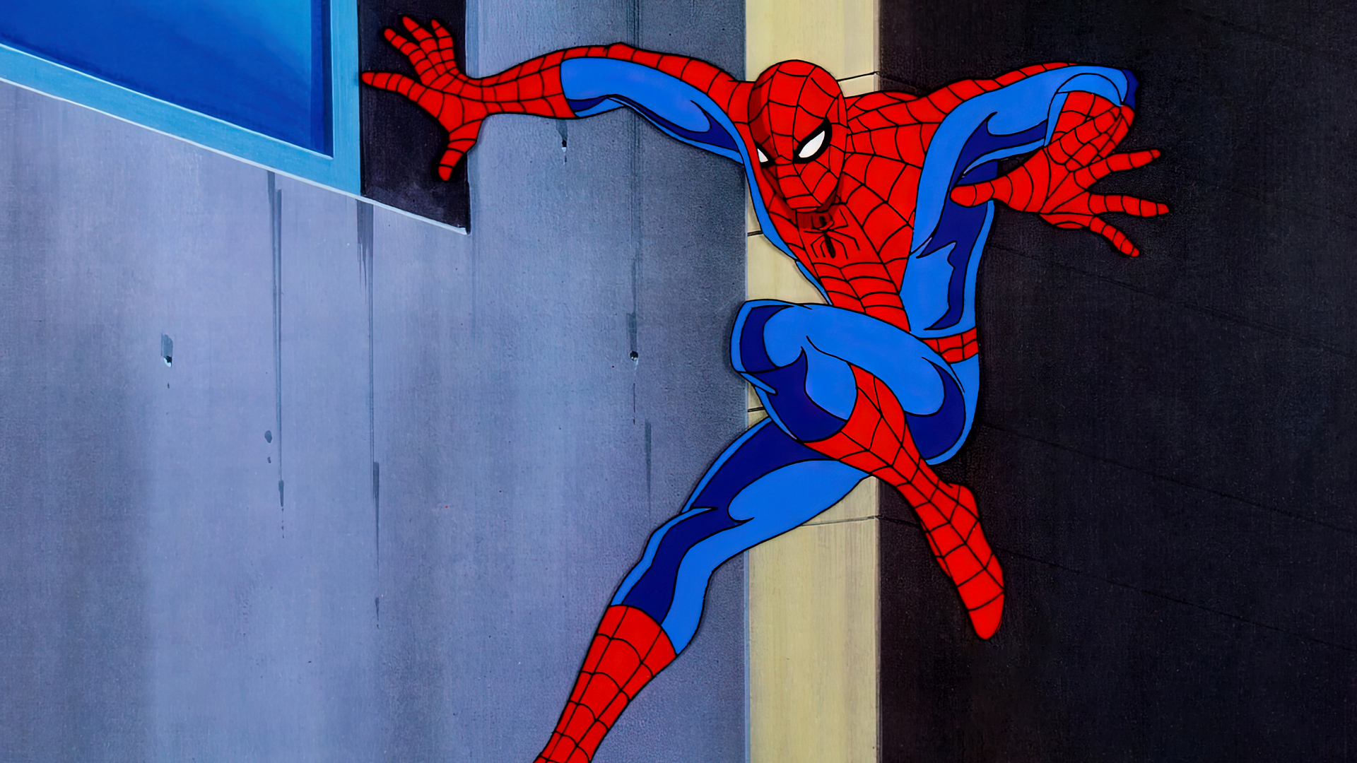 Spider Man Spider Man The Animated Series Animation Cartoon Animated Series Production Cel Mask Supe 1920x1080