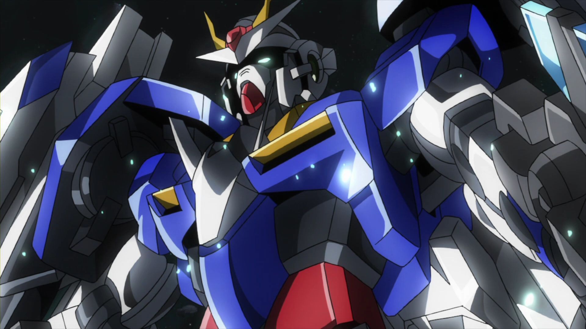 Anime Mechs Super Robot Wars Gundam Mobile Suit Gundam 00 00 Raiser Artwork Digital Art Anime Screen 1920x1080