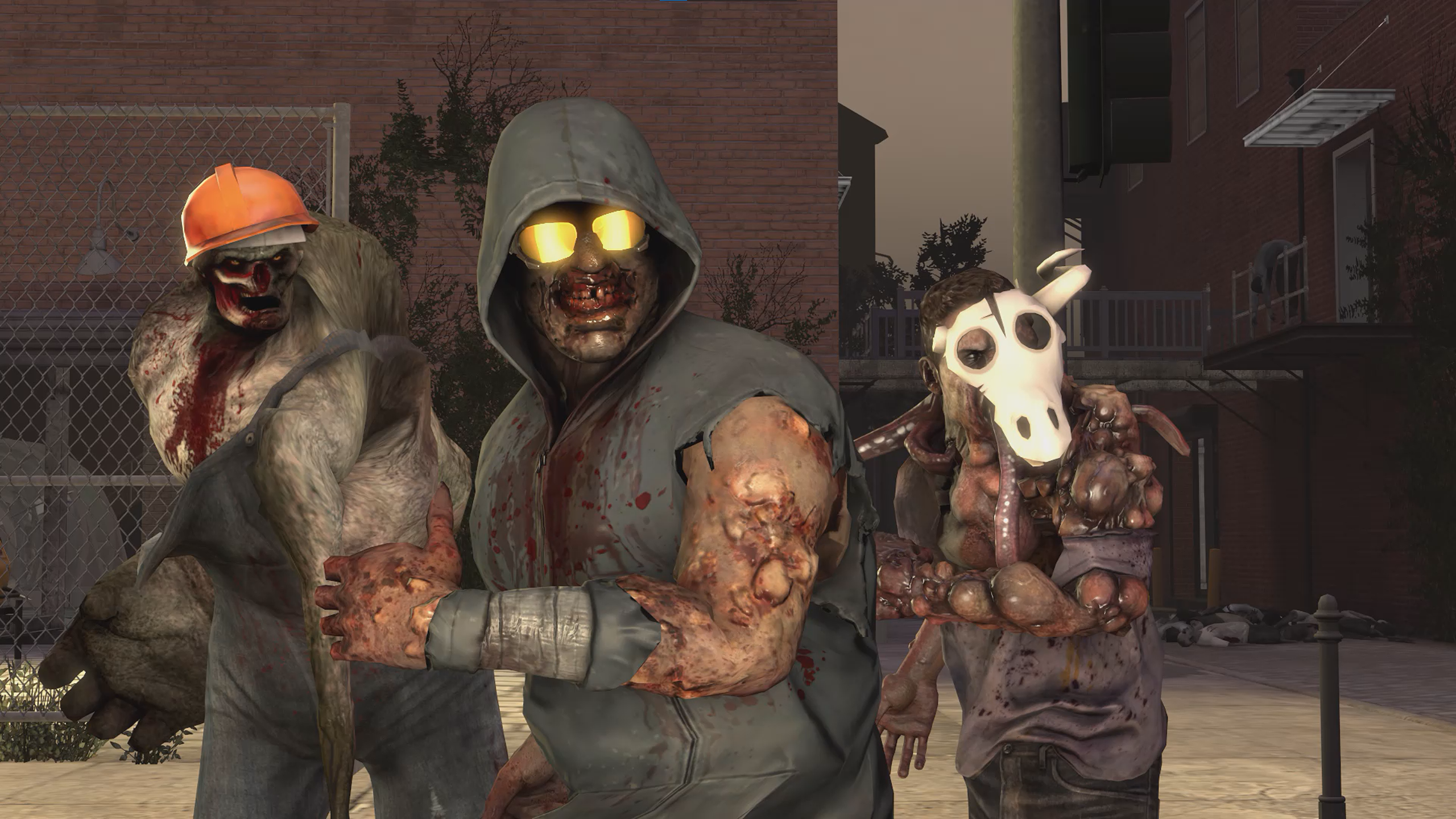 Left 4 Dead Left 4 Dead 2 Steam Game Video Games CGi Video Game Characters Zombies Mask Hat 2560x1440