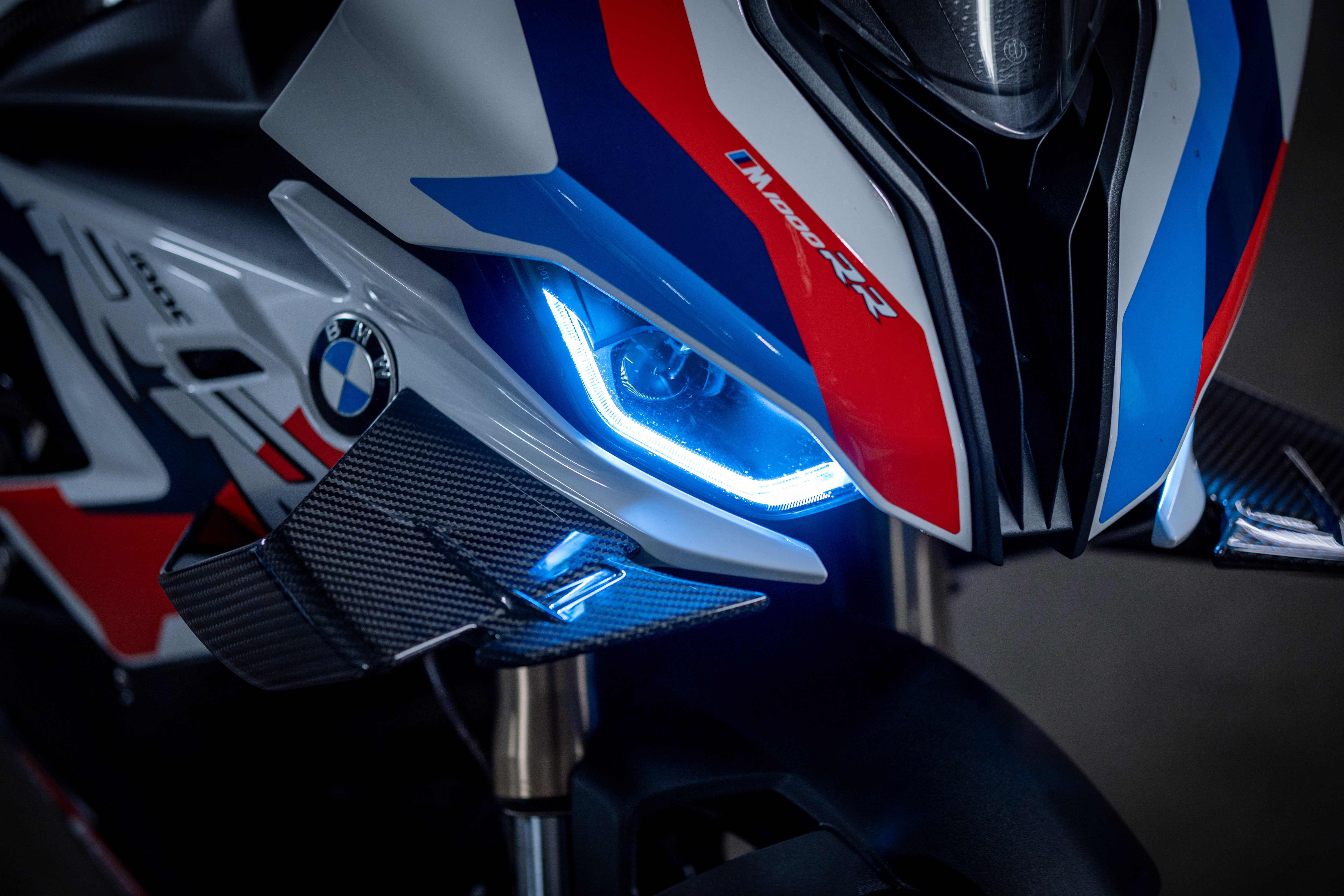 BMW Motorcycle Headlights Vehicle Closeup 6000x4000