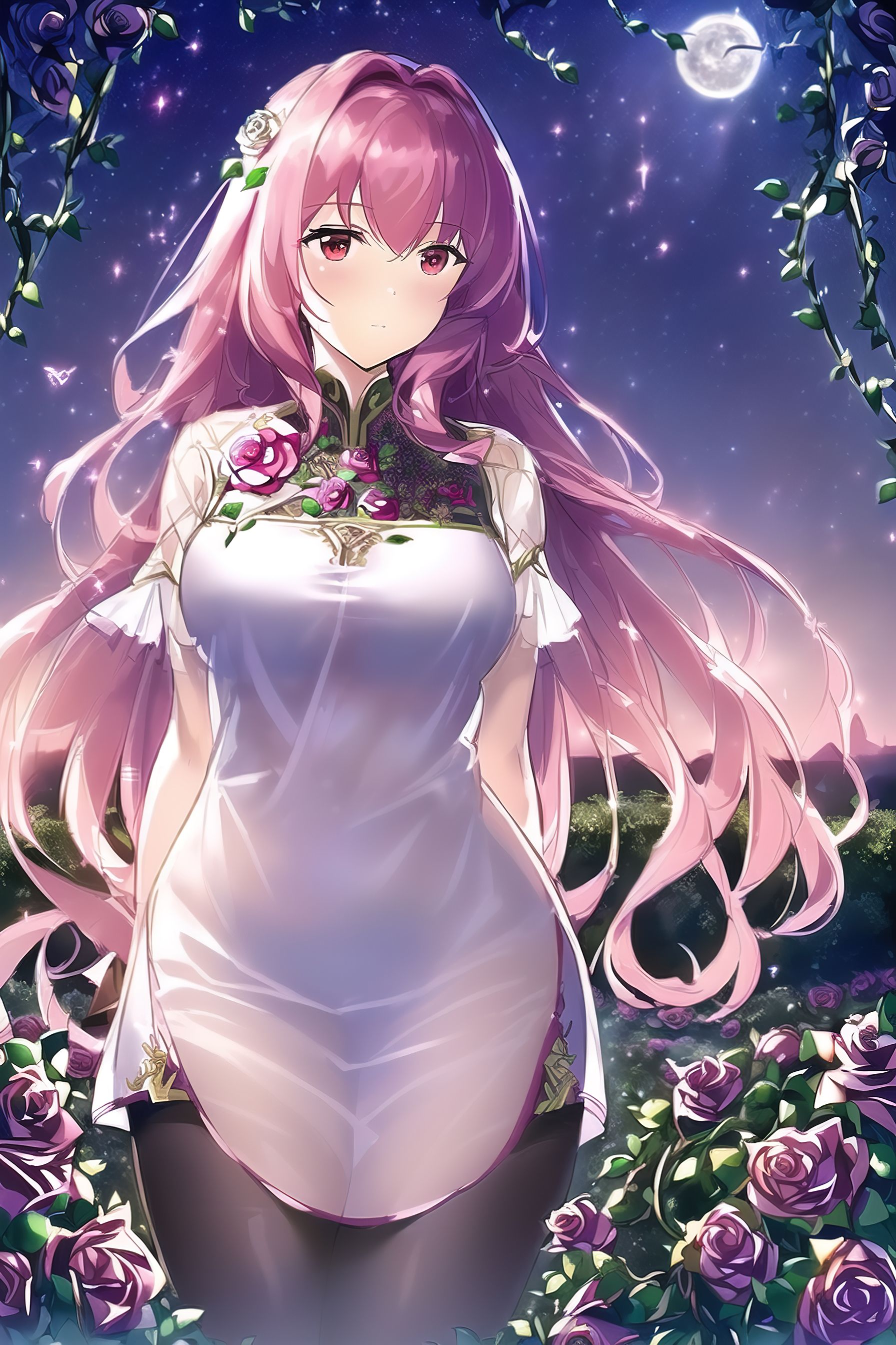 Anime Anime Girls Fate Series Fate Grand Order Scathach Long Hair Purple Hair Solo Artwork Digital A 1792x2688