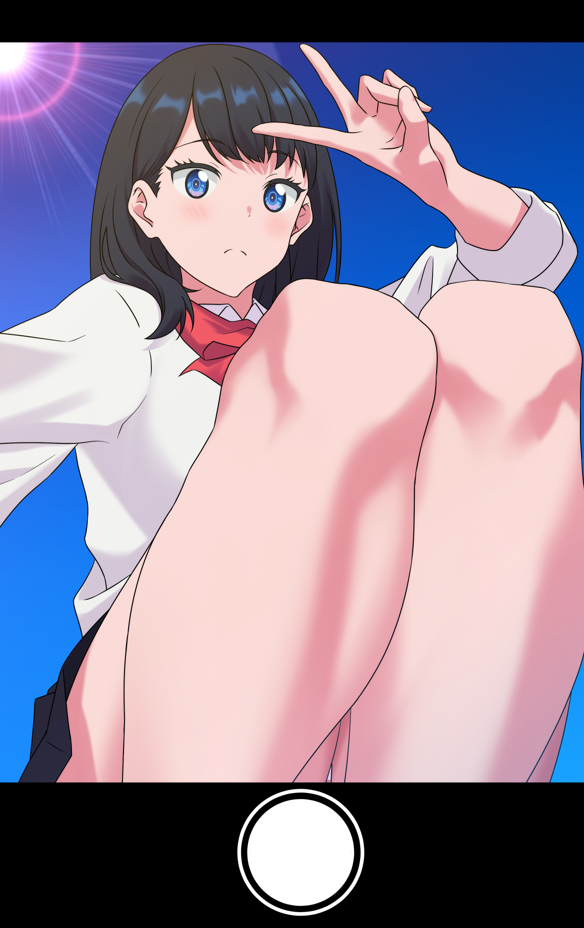 Anime Anime Girls SSSS GRiDMAN Takarada Rikka Long Hair Black Hair Artwork Digital Art Fan Art Selfi 1177x1871
