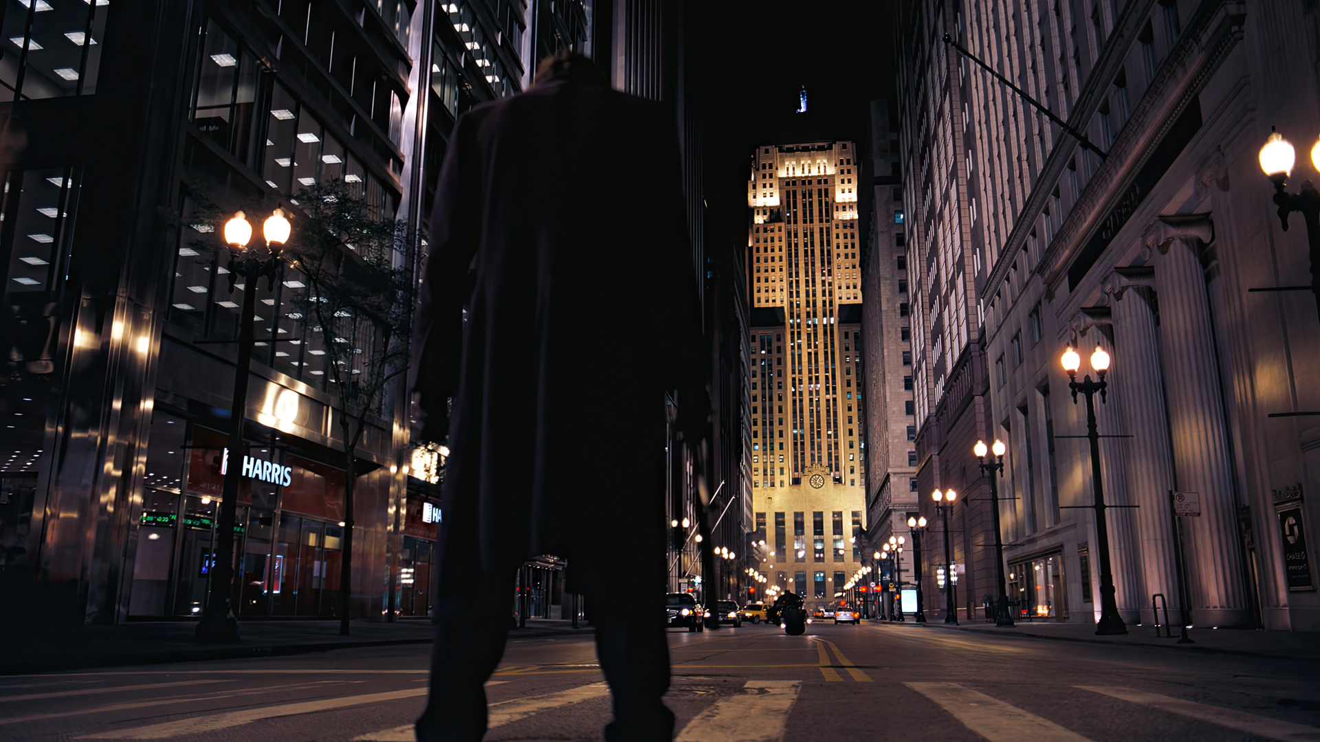 The Dark Knight Movies Film Stills Street Gotham City Joker Batman Batpod Skyscraper 1920x1080