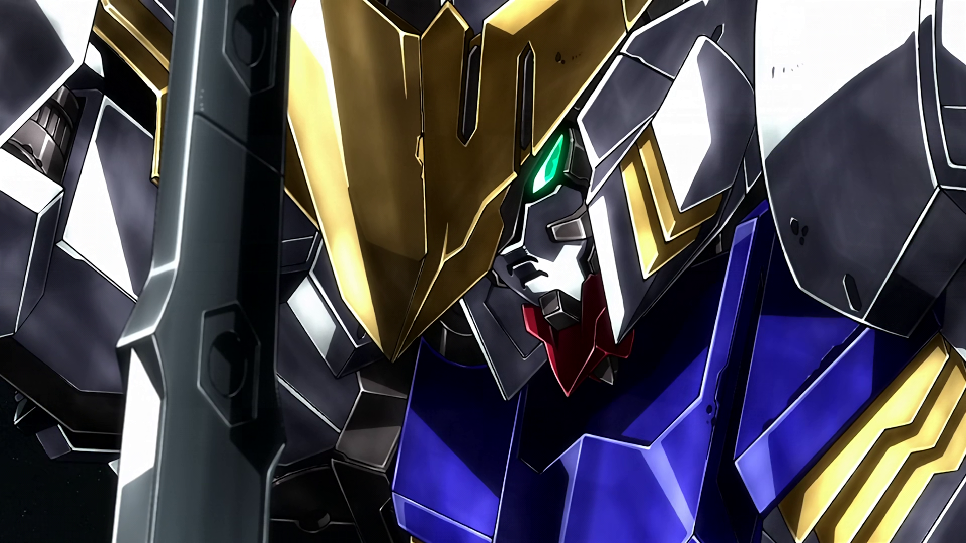 Mobile Suit Gundam Iron Blooded Orphans Gundam Barbatos Glowing Eyes Space Anime Screenshot 1920x1080