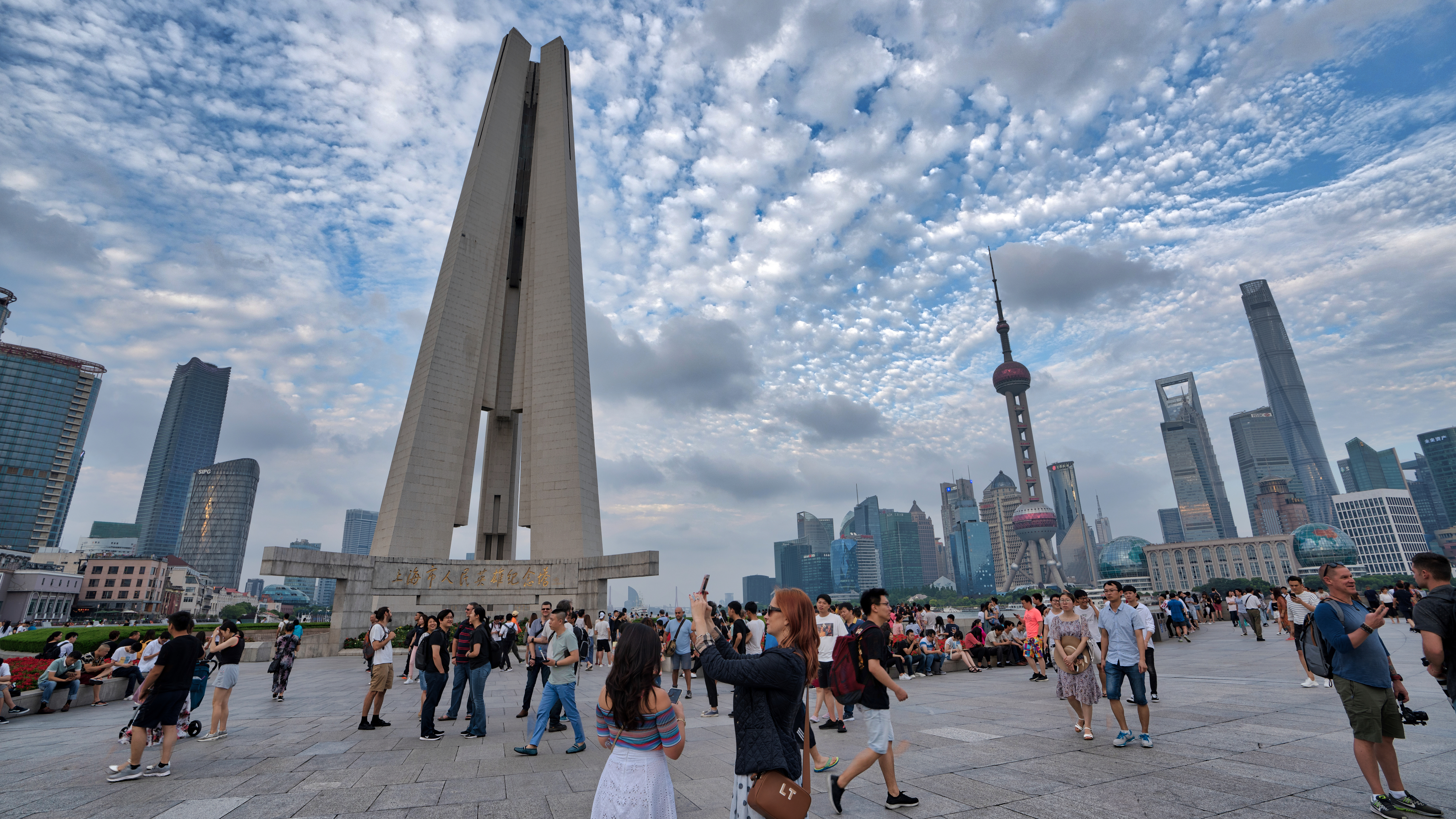 Trey Ratcliff Photography Shanghai China Building Clouds Sky People 7680x4320