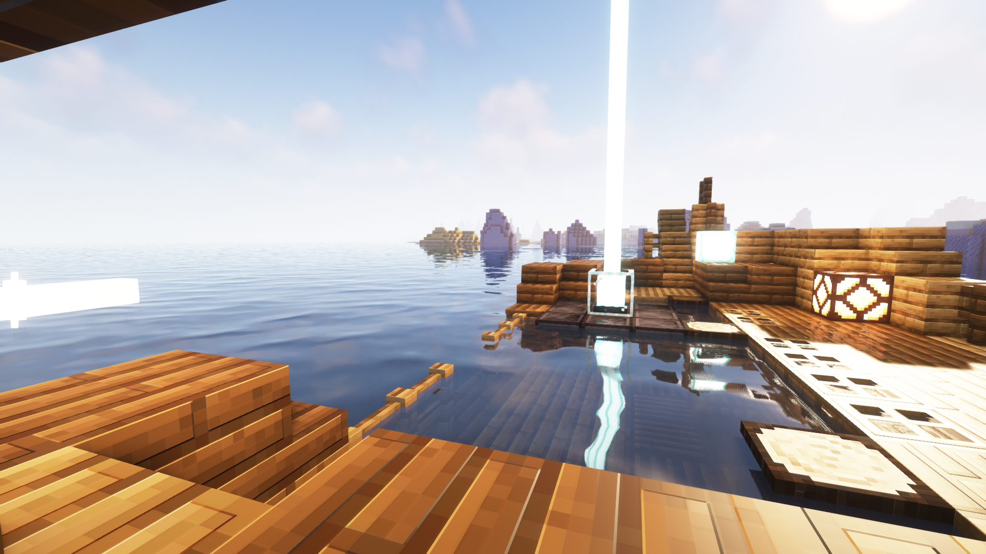 Minecraft Ray Tracing Video Games CGi Water Cube 1920x1080