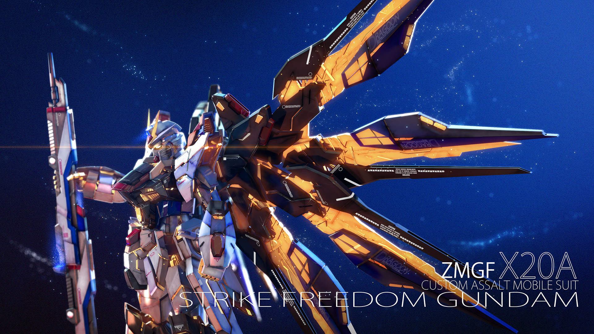 Anime Mechs Super Robot Taisen Gundam Mobile Suit Gundam SEED Destiny Strike Freedom Gundam Artwork  1920x1080