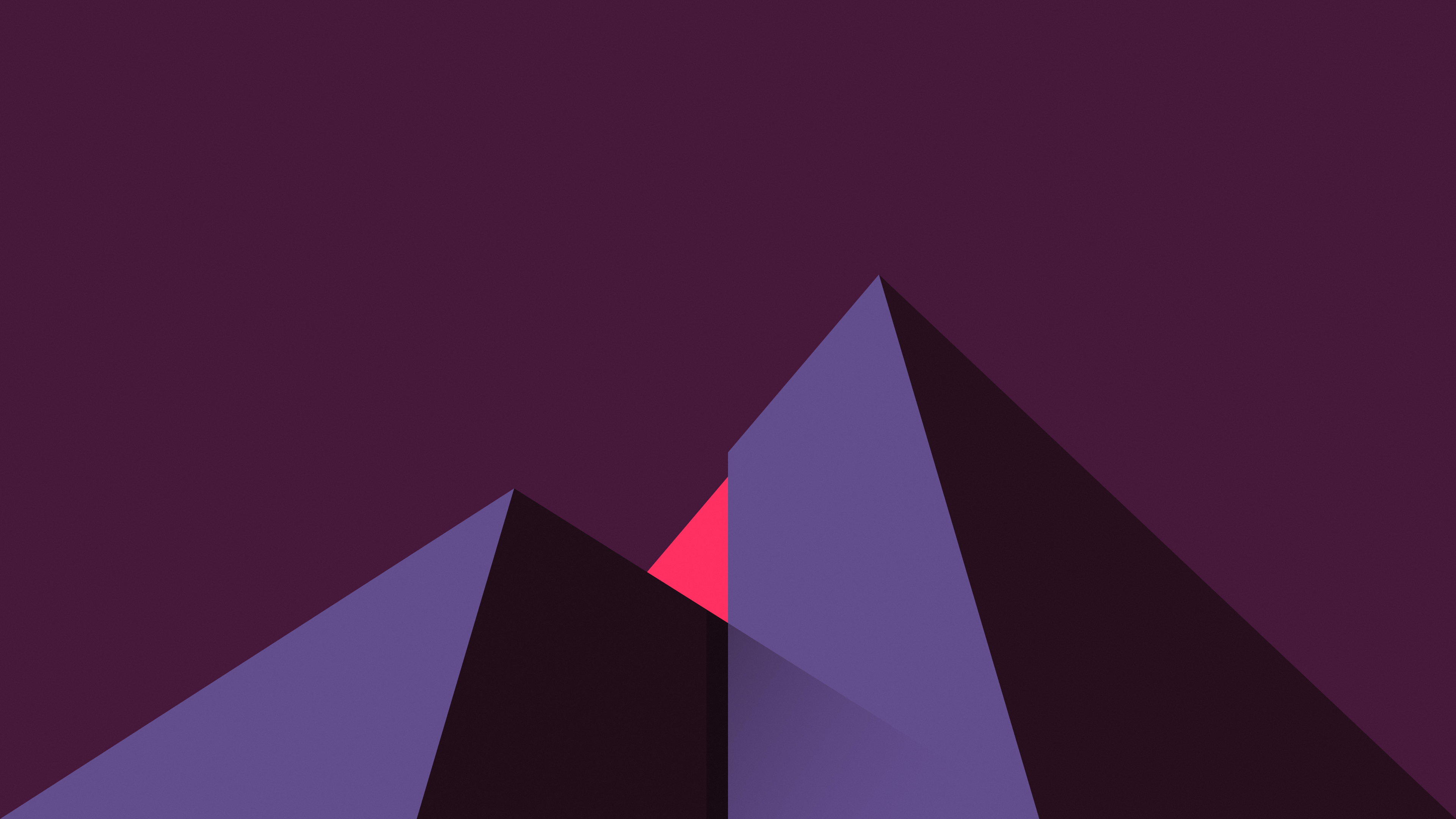 Digital Art Artwork Illustration Minimalism Mountains Flat Art Pyramid Abstract Shapes Purple RBatin 3840x2160