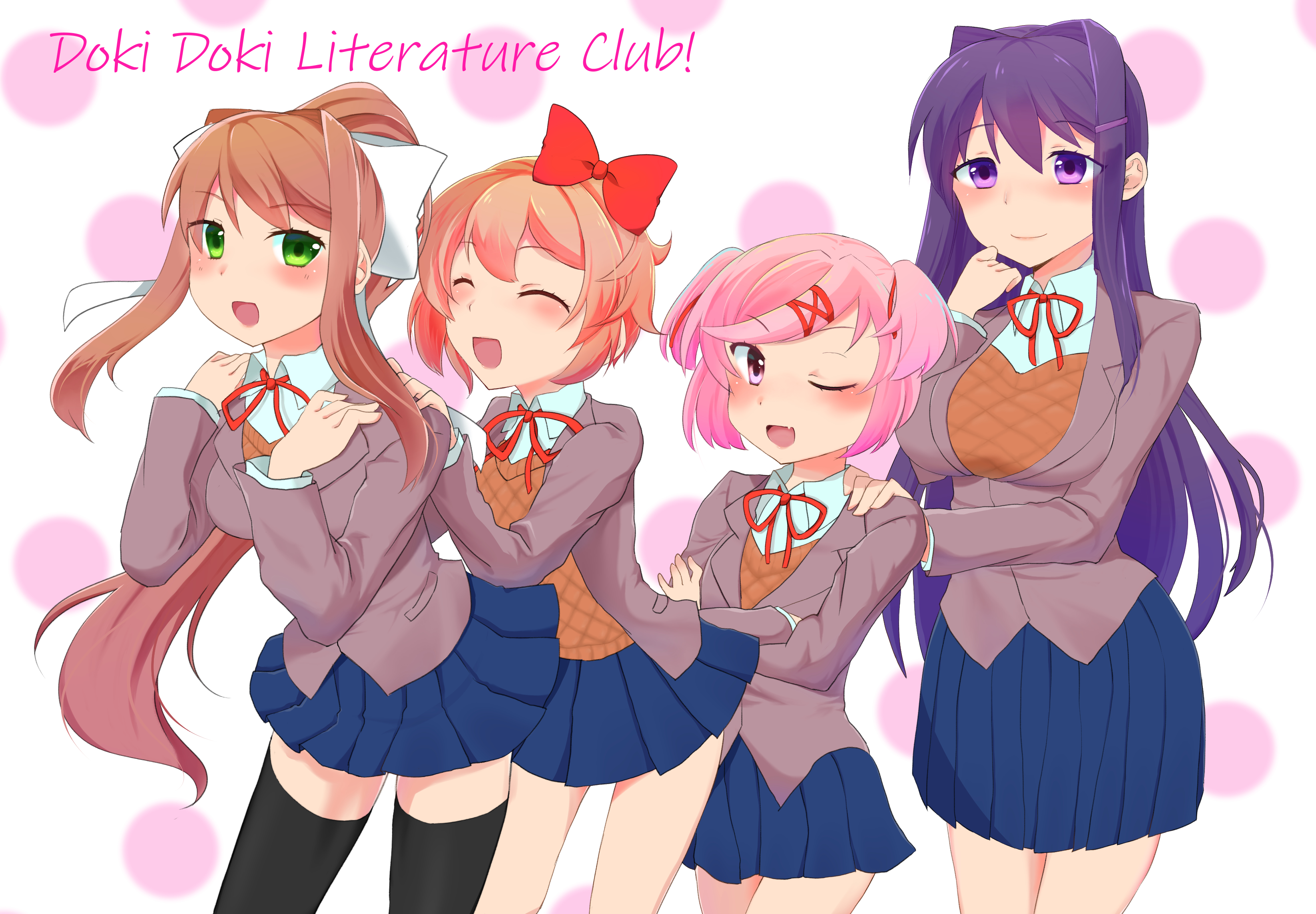Anime Anime Girls Doki Doki Literature Club Monika Doki Doki Literature Club Yuri Doki Doki Literatu 3292x2288