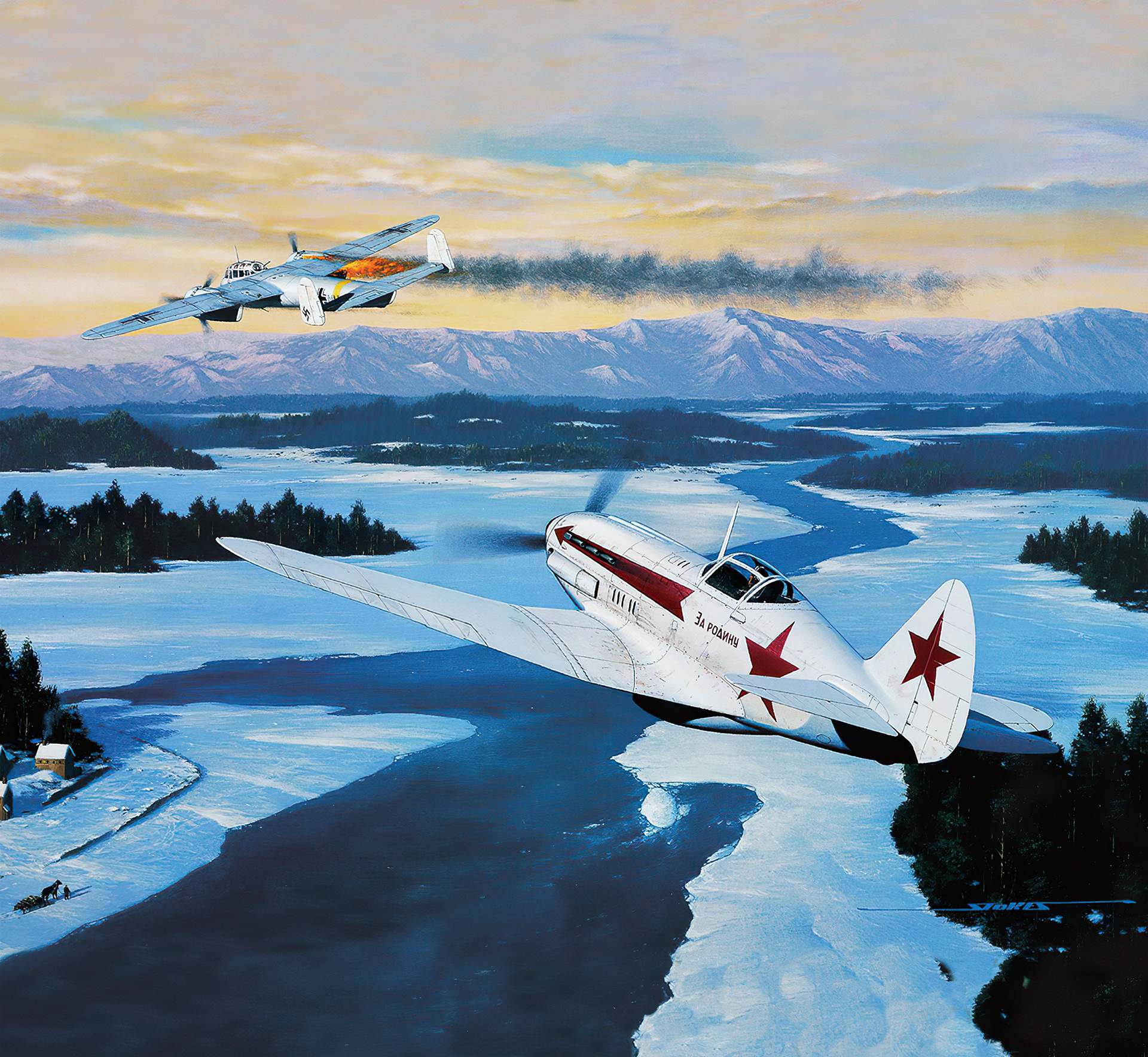 Aircraft Flying Fire Snow Ice Military Army 1920x1768