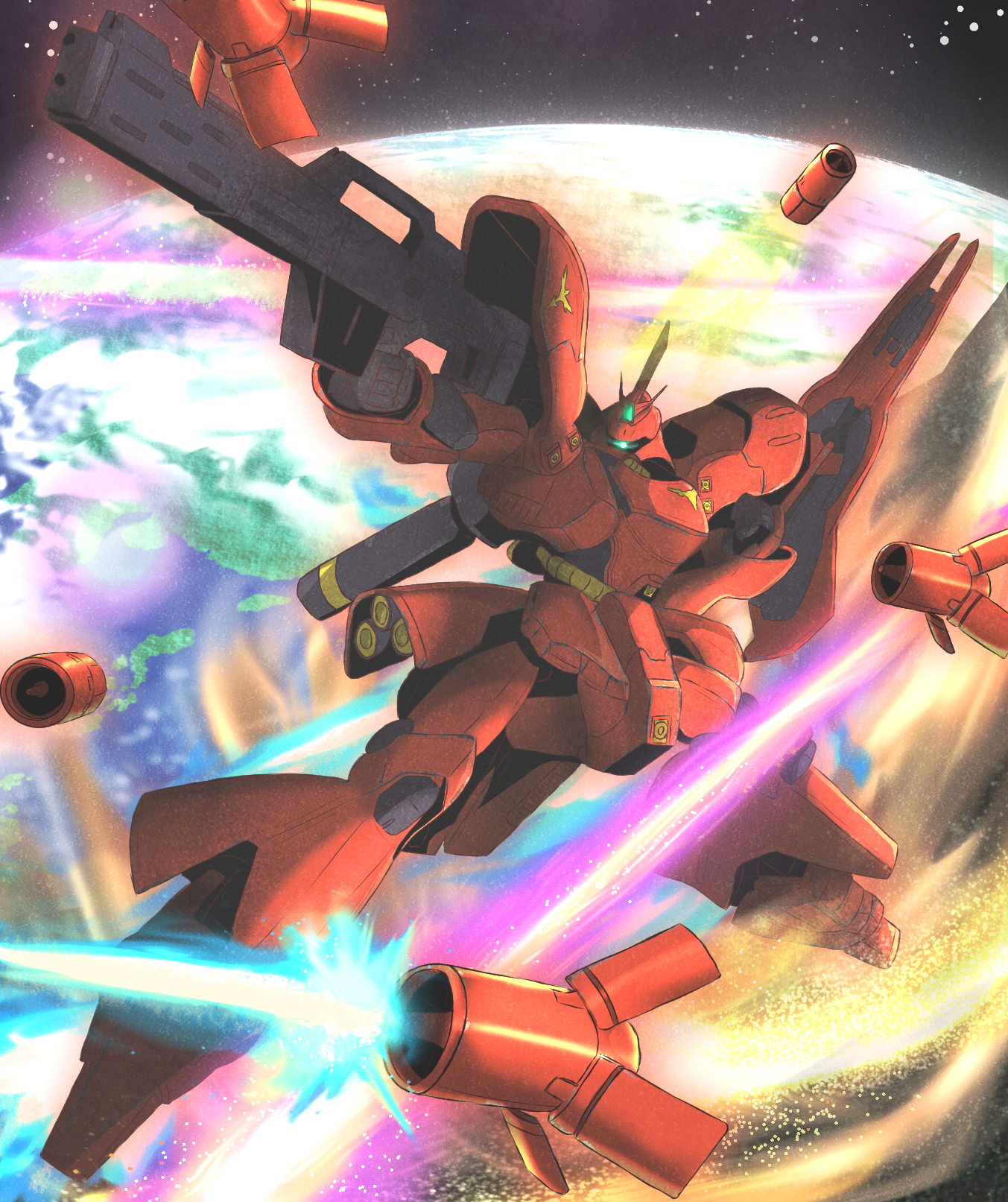 Anime Mechs Mobile Suit Gundam Chars Counterattack Sazabi Mobile Suit Artwork Digital Art Fan Art 1353x1613