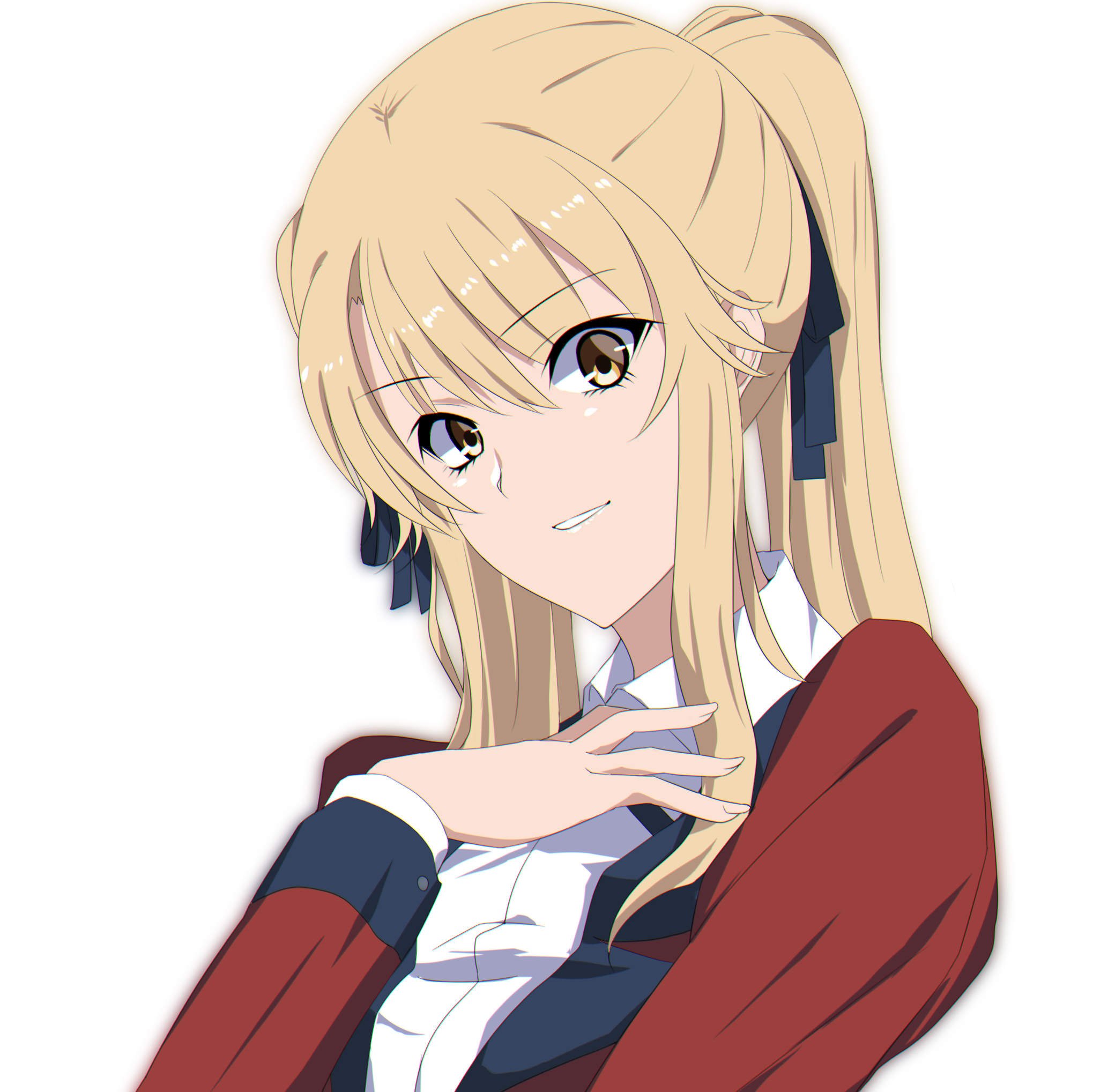 Anime Anime Girls Kakegurui Saotome Meari Twintails Blonde Solo Artwork Digital Art Fan Art 2039x2037