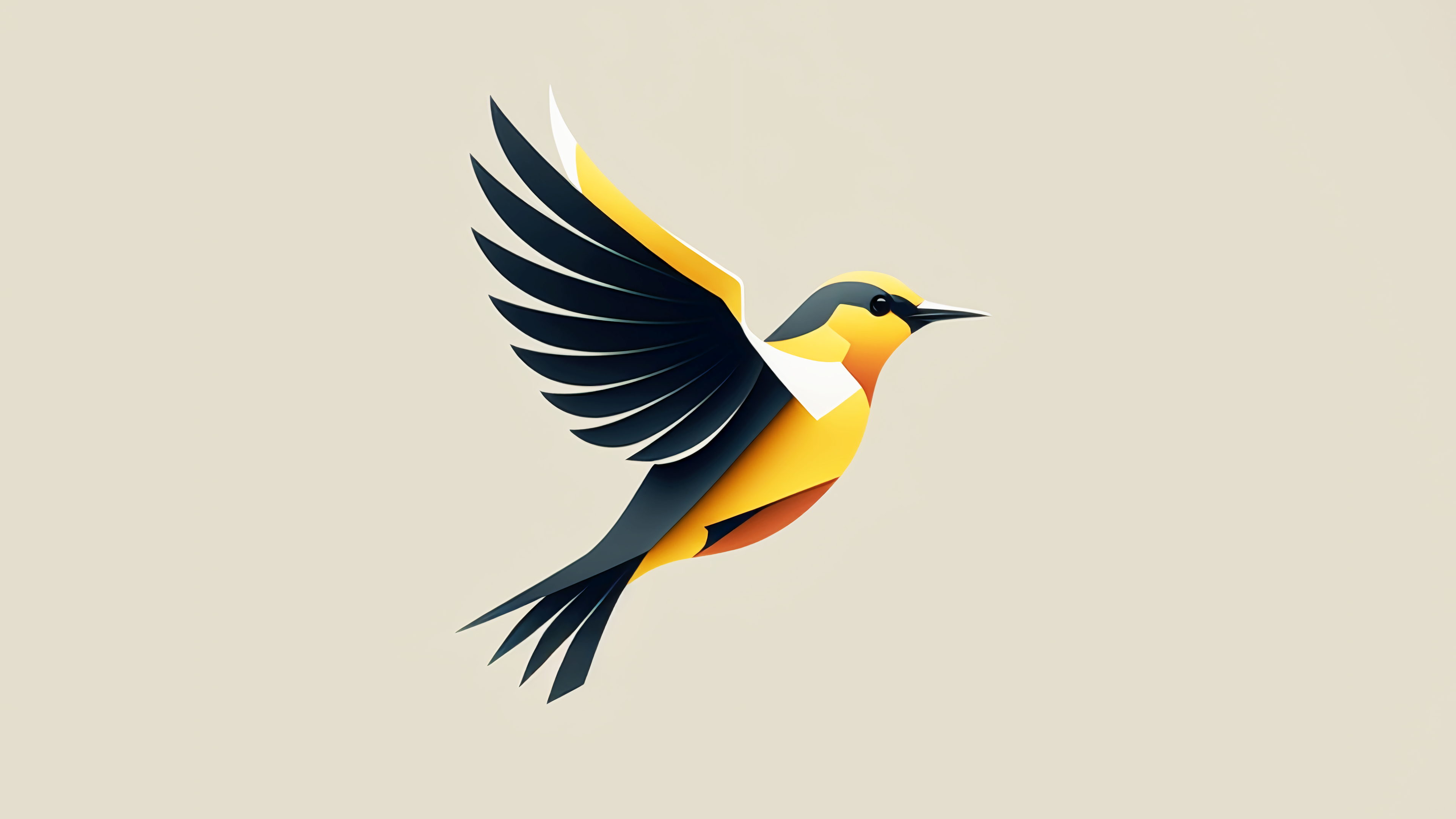 Minimalism Ai Art Simple Background Vector Animals Bird Of Prey Birds 3840x2160