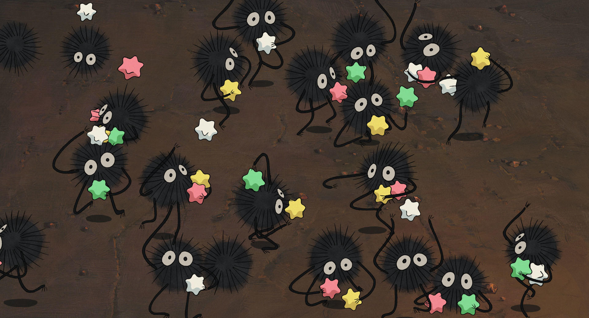 Studio Ghibli Anime Cartoon Spirited Away Anime Screenshot Creature Stars 1920x1038