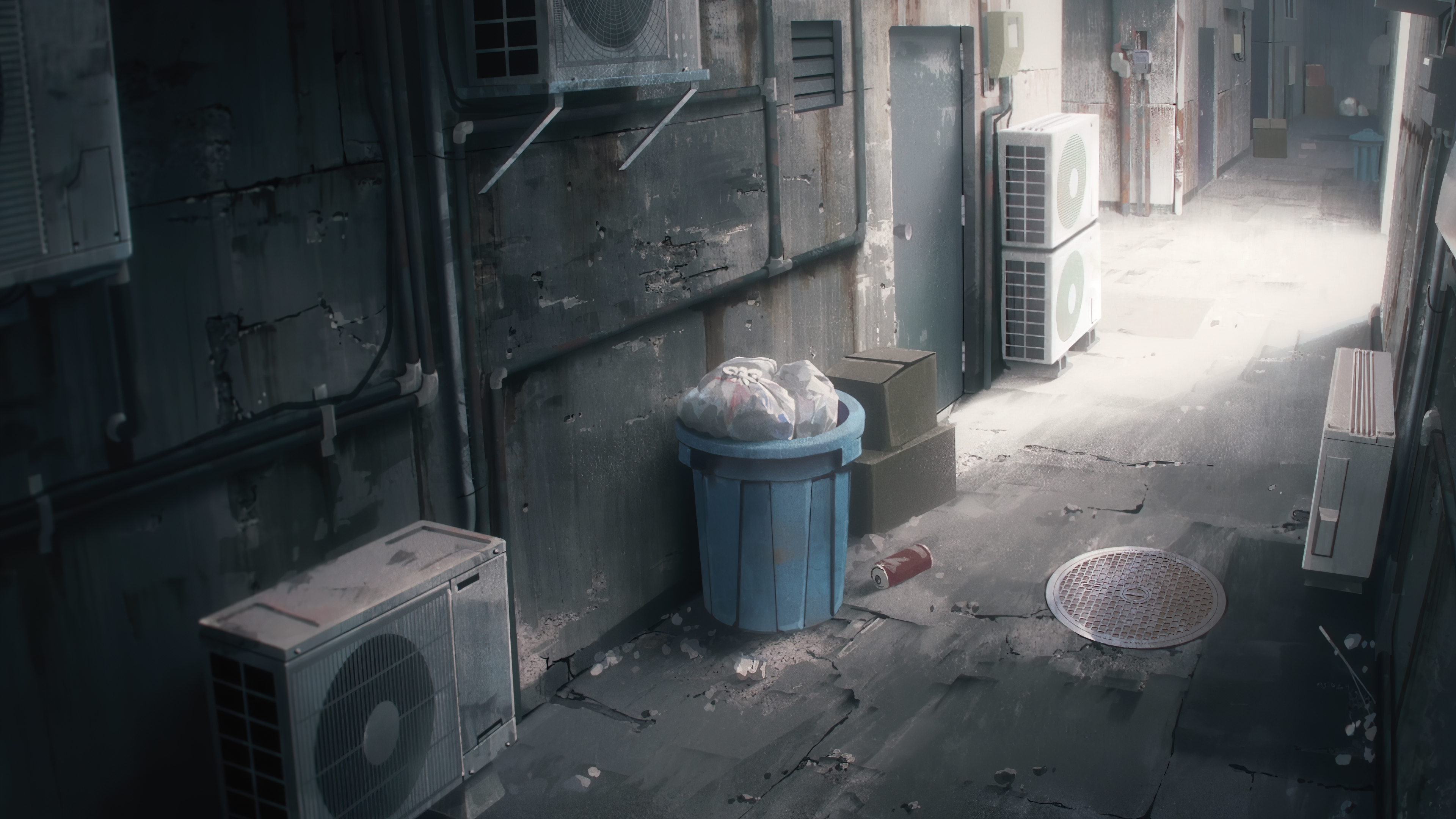 Anime Chainsaw Man 4K Anime Screenshot Alleyway Trash 3840x2160