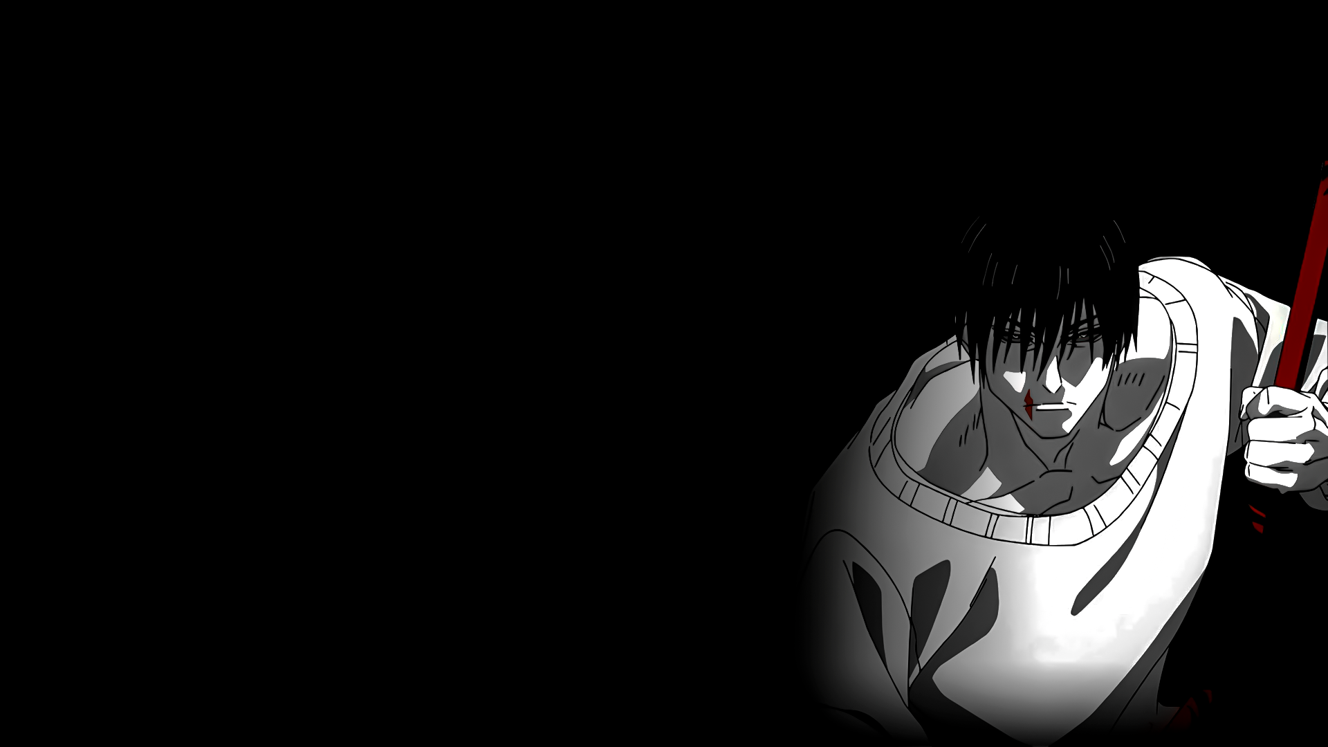 Fushiguro Toji Jujutsu Kaisen Dark Dark Background Simple Background 1920x1080