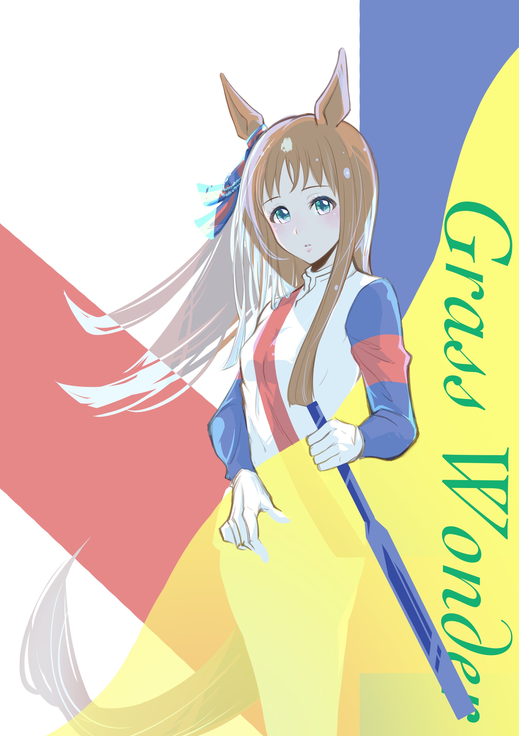 Anime Anime Girls Uma Musume Pretty Derby Horse Girls Animal Ears Grass Wonder Uma Musume Long Hair  1771x2508