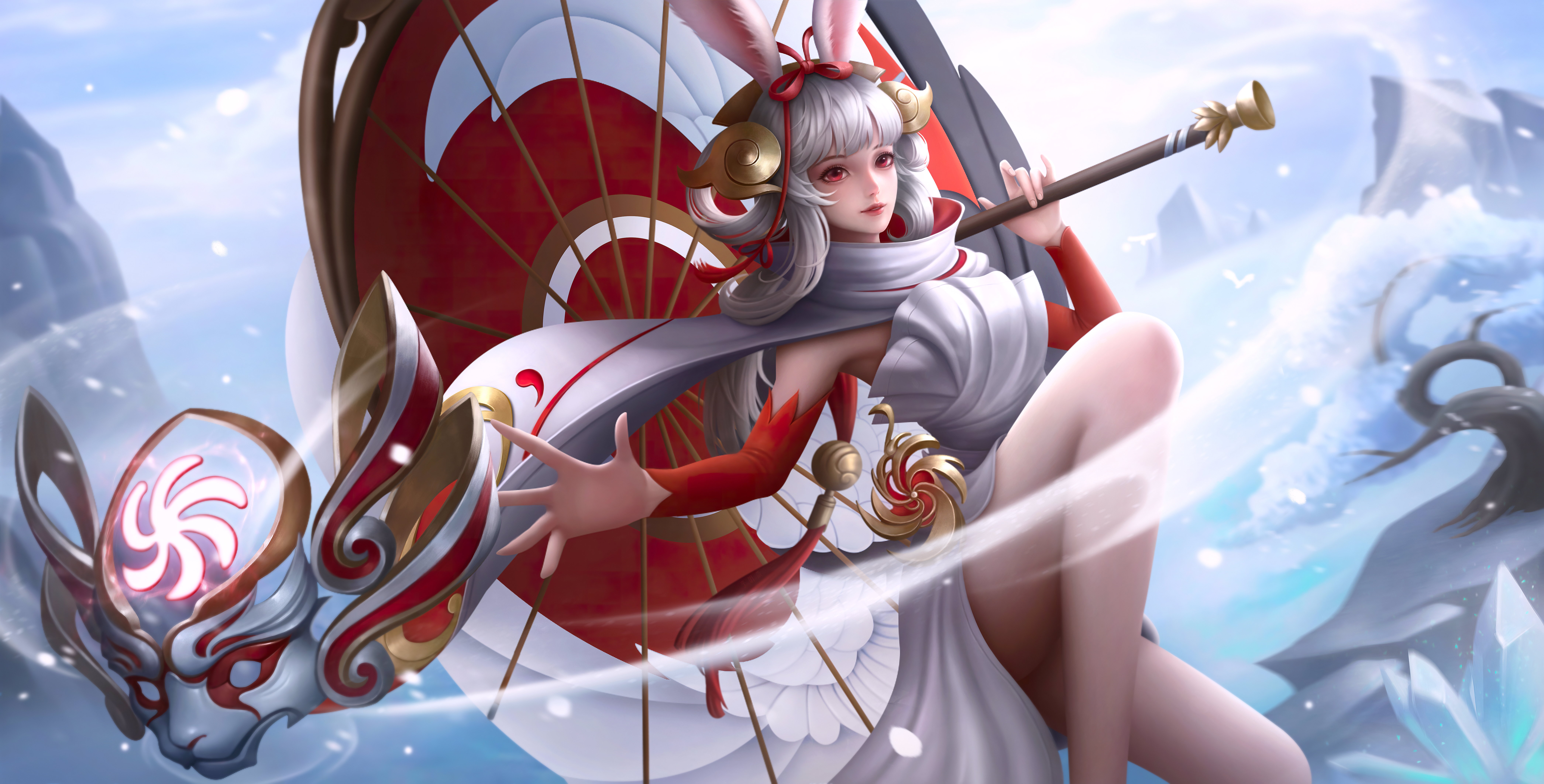 Honor Of Kings Game Characters Video Games Video Game Girls Red Eyes Legs Fantasy Art Fantasy Girl L 8366x4250