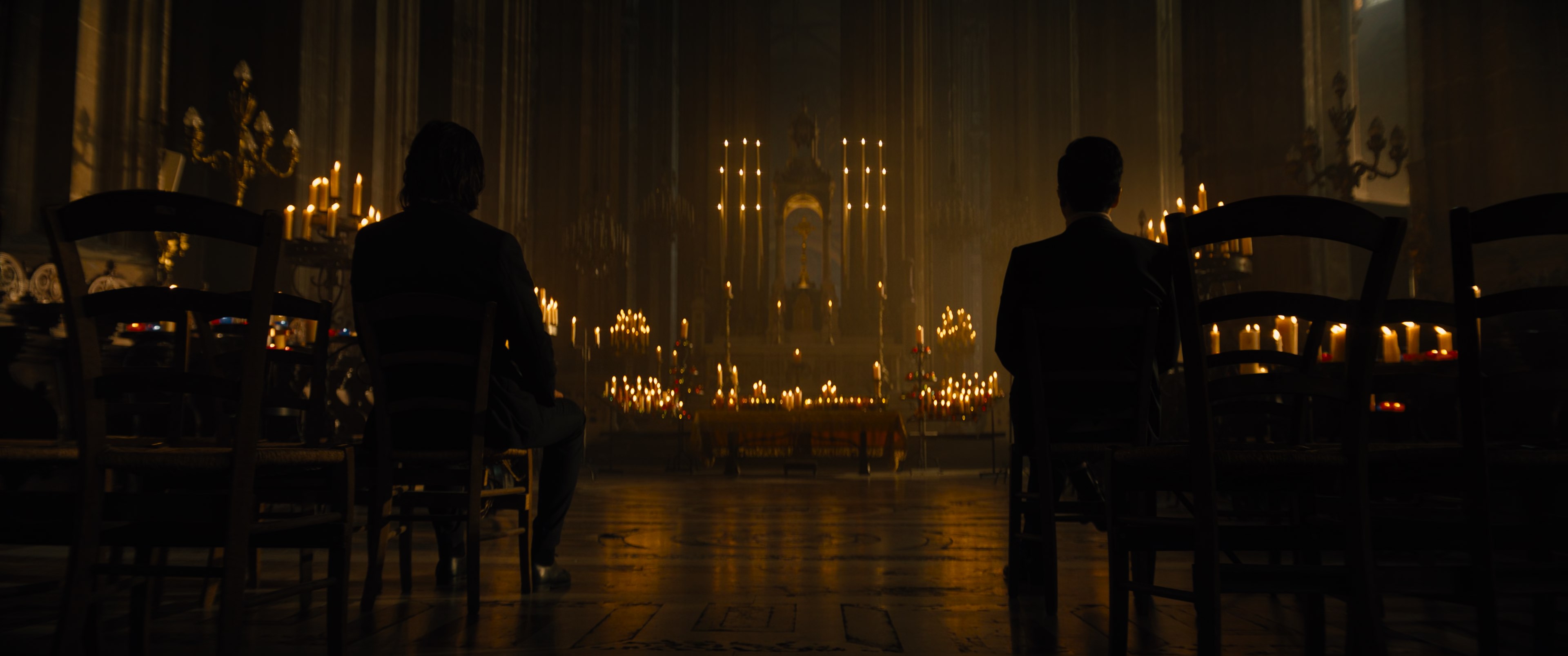 John Wick John Wick Chapter 4 Donnie Yen Keanu Reeves Church Movies Film Stills Chair Candles Interi 3840x1608