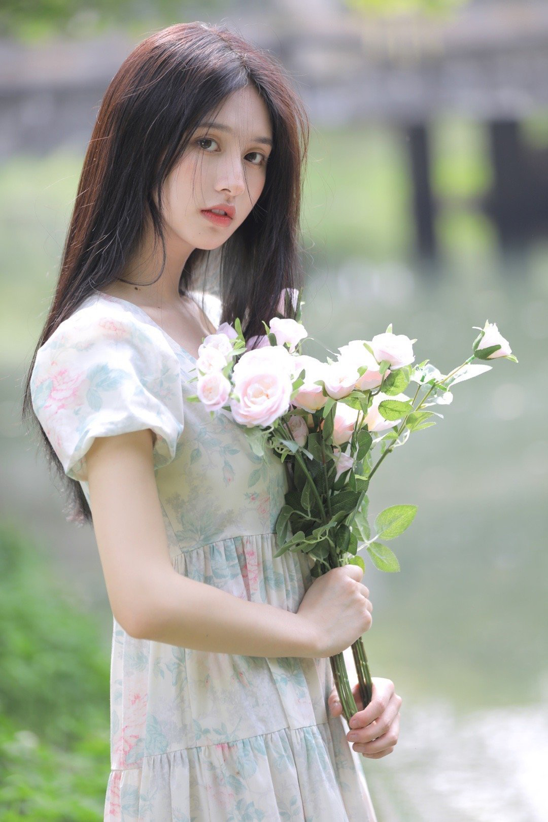 Flower Dress Women Model Asian 1080x1620