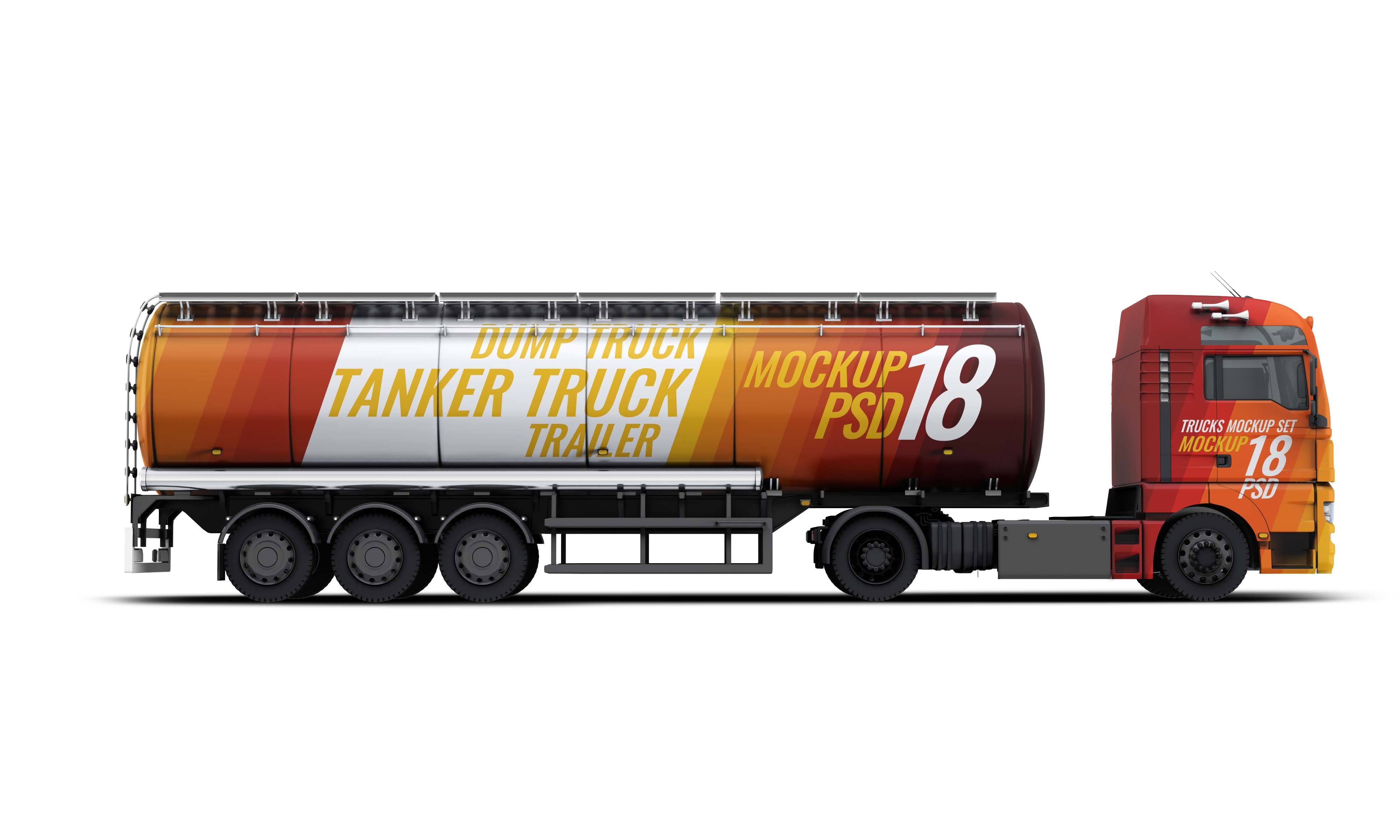 Truck Oil Tanker White Background Vehicle Simple Background 4000x2400