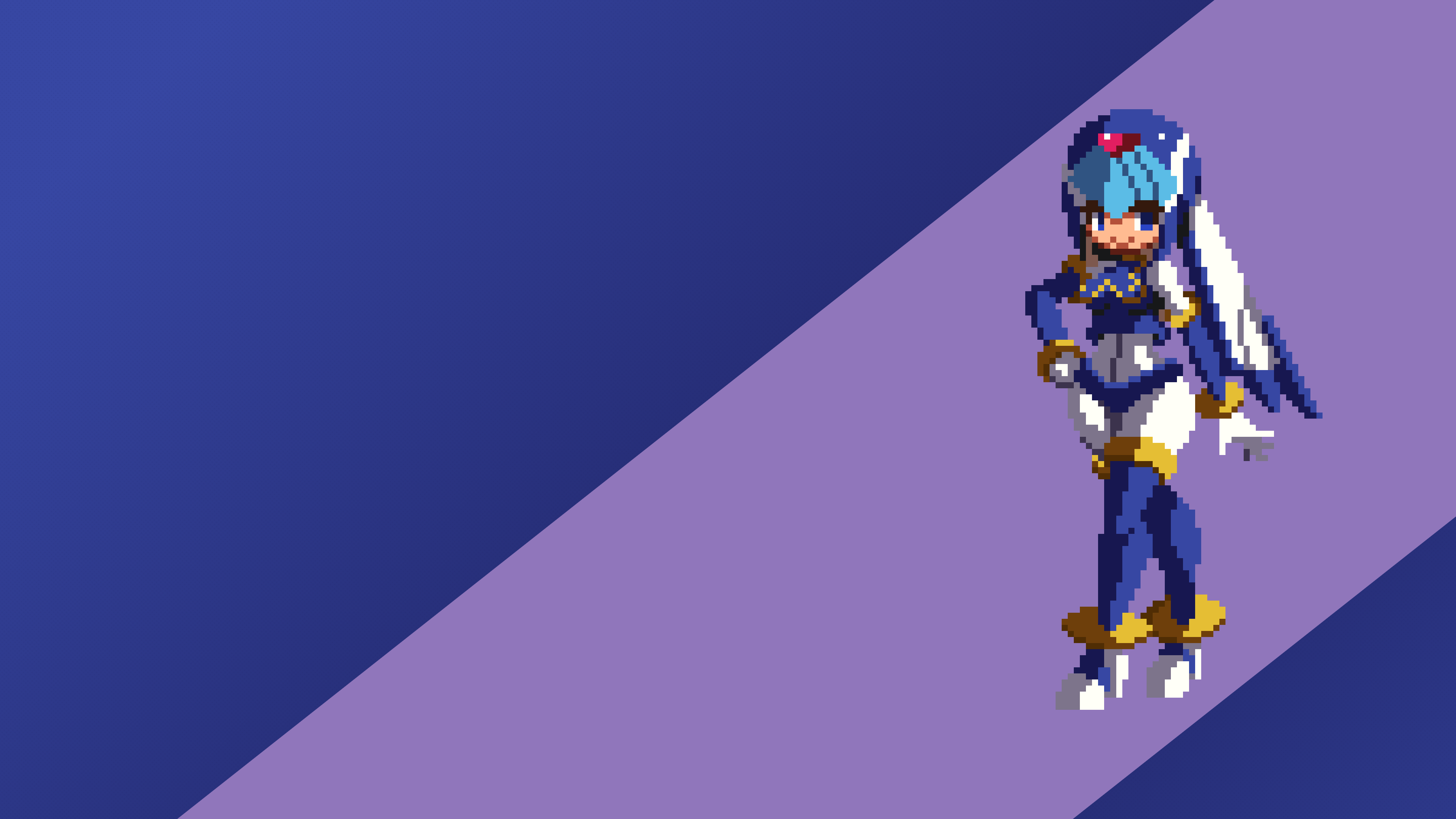 Megaman Zero Mega Man Rockman X DiVE Leviathan Megaman Zero Pixel Art Pixelated Robot Minimalism Sim 3840x2160