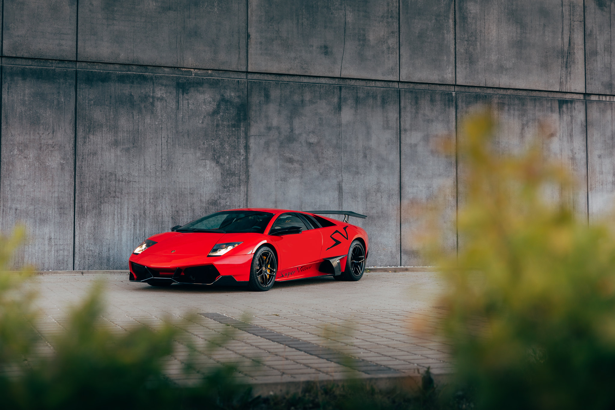 Car Red Lamborghini Lamborghini Murcielago Wall 2047x1365