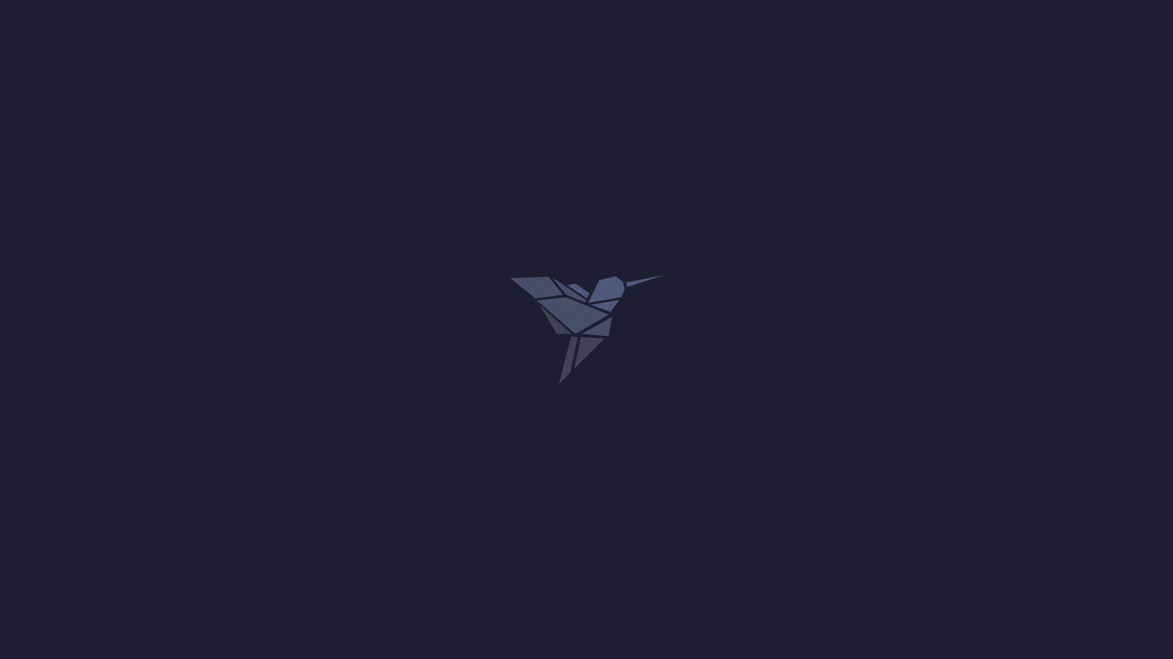Dark Minimalism Blue Blue Background Hummingbird 3840x2160