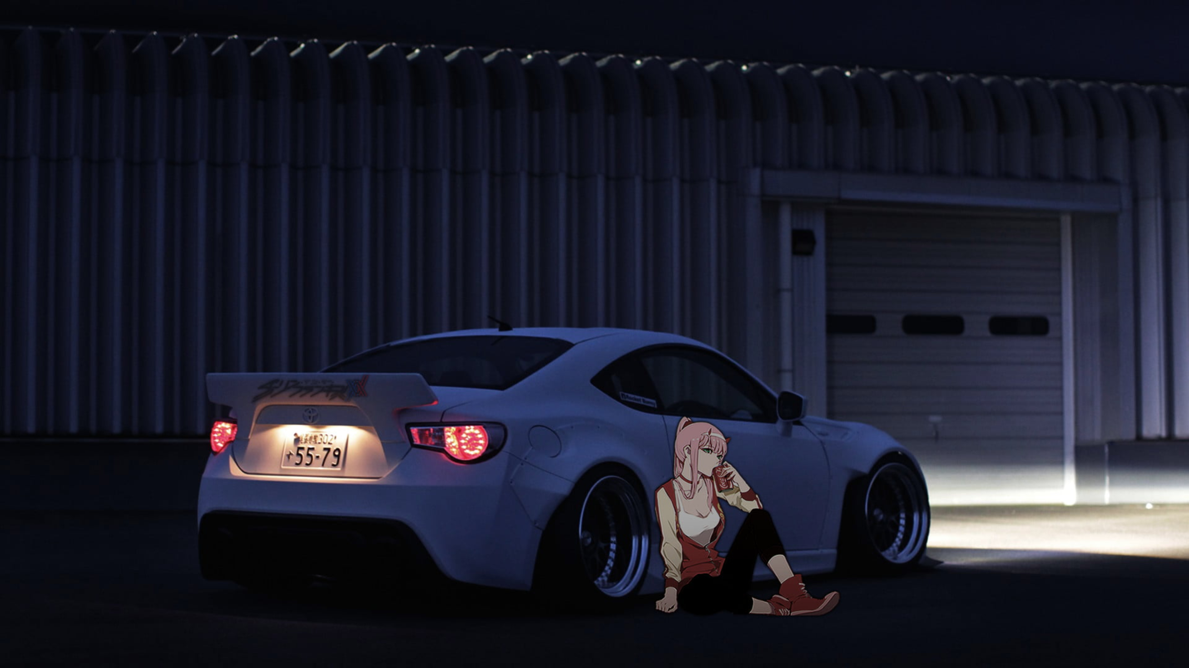 Zero Two Darling In The FranXX Toyota Anime Girls Car Anime Darling In The FranXX Drink Drinking Nig 3840x2160