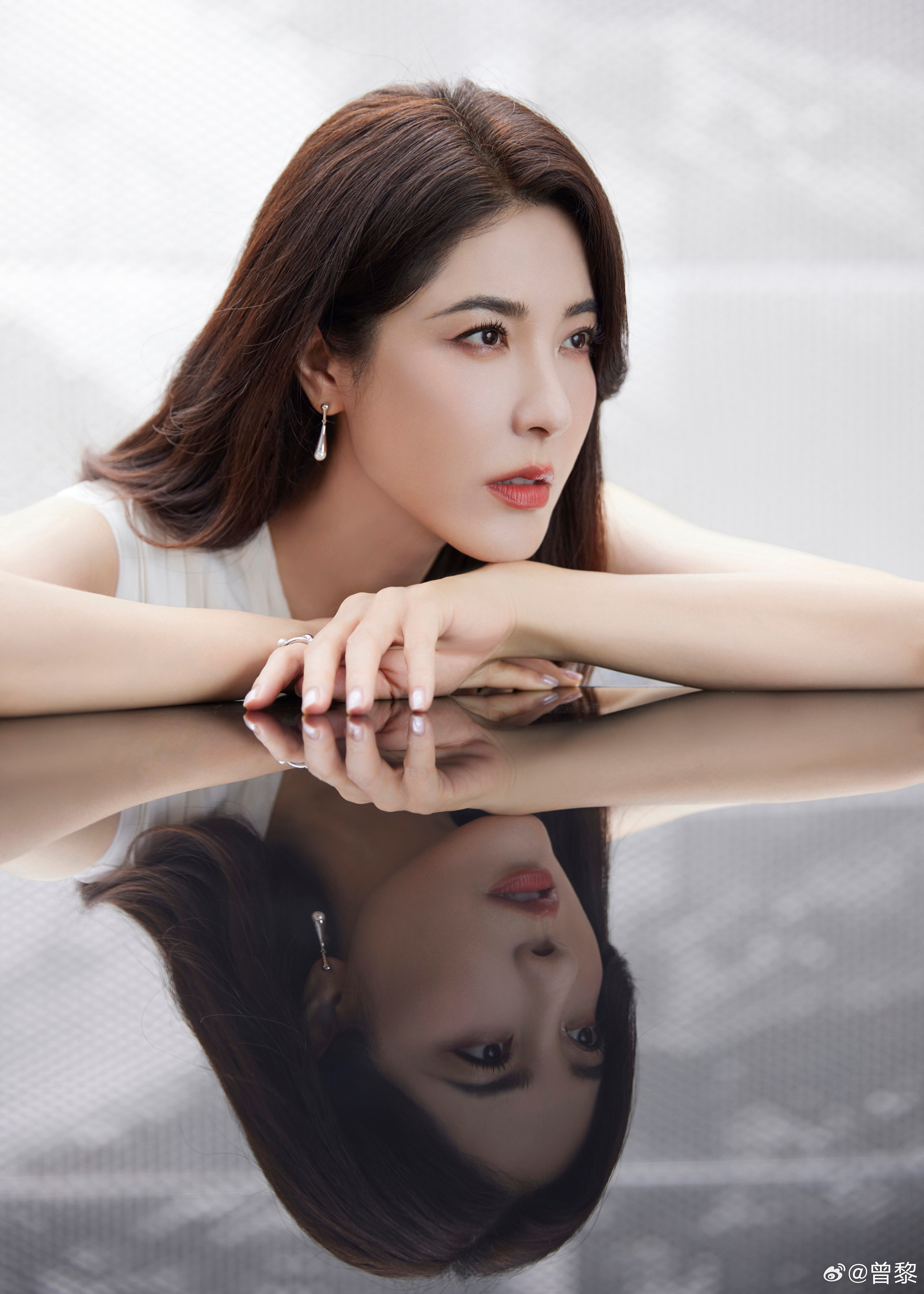 Asian Women Looking At Viewer Closed Eyes Zeng Li Actress 5342x7479