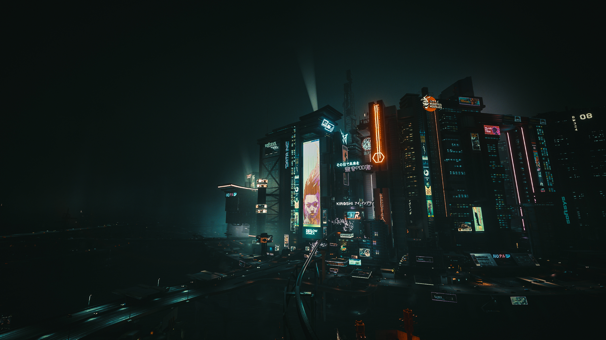 Cyberpunk Cyberpunk 2077 Cyber City Futuristic City Neon Video Games 2560x1440