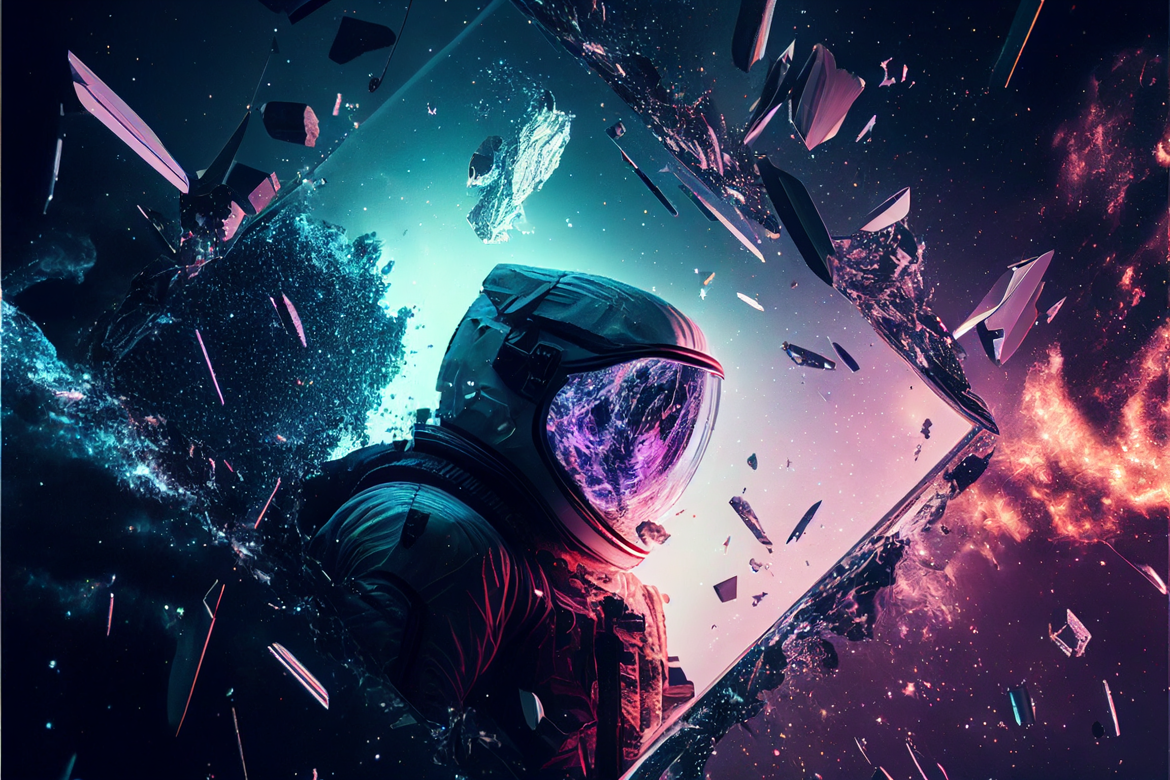 Ai Art Astronaut Spacesuit Space Science Fiction Abstract Midjourney 2304x1536